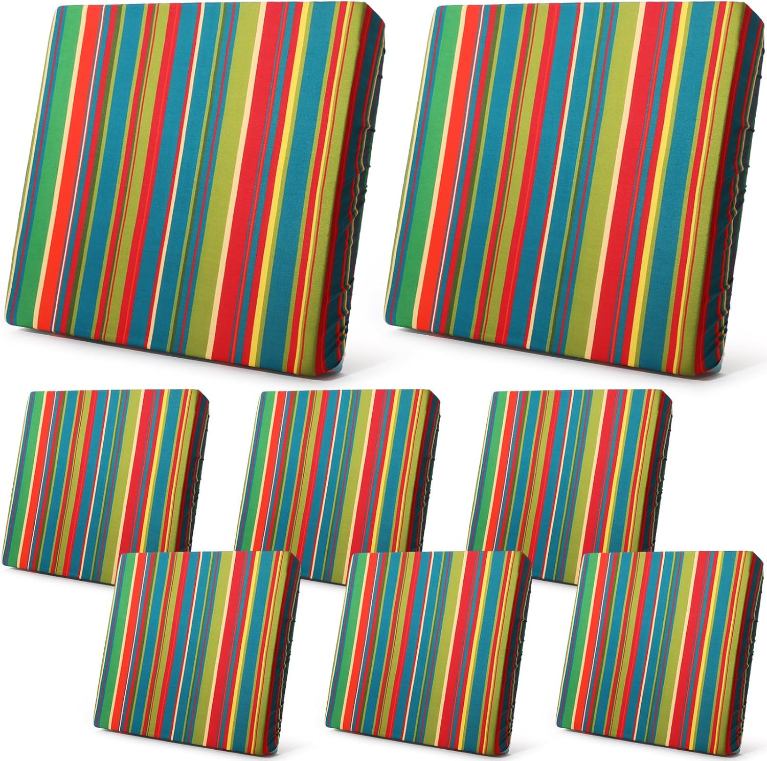 8 Pcs Patio Stretch Sofa Cushion Cover Outdoor Cushion Cover Replacement Patio Furniture Cushions Couch Slipcovers Chair Seat Cover Soft Flexibility