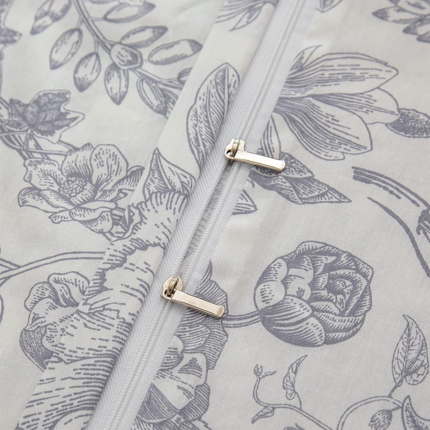 Funda de edredón Queen Floral Vintage, 100% algodón, juego de ropa de cama de 3 piezas, estilo vintage elegante, tamaño Queen, flores, 1 funda de