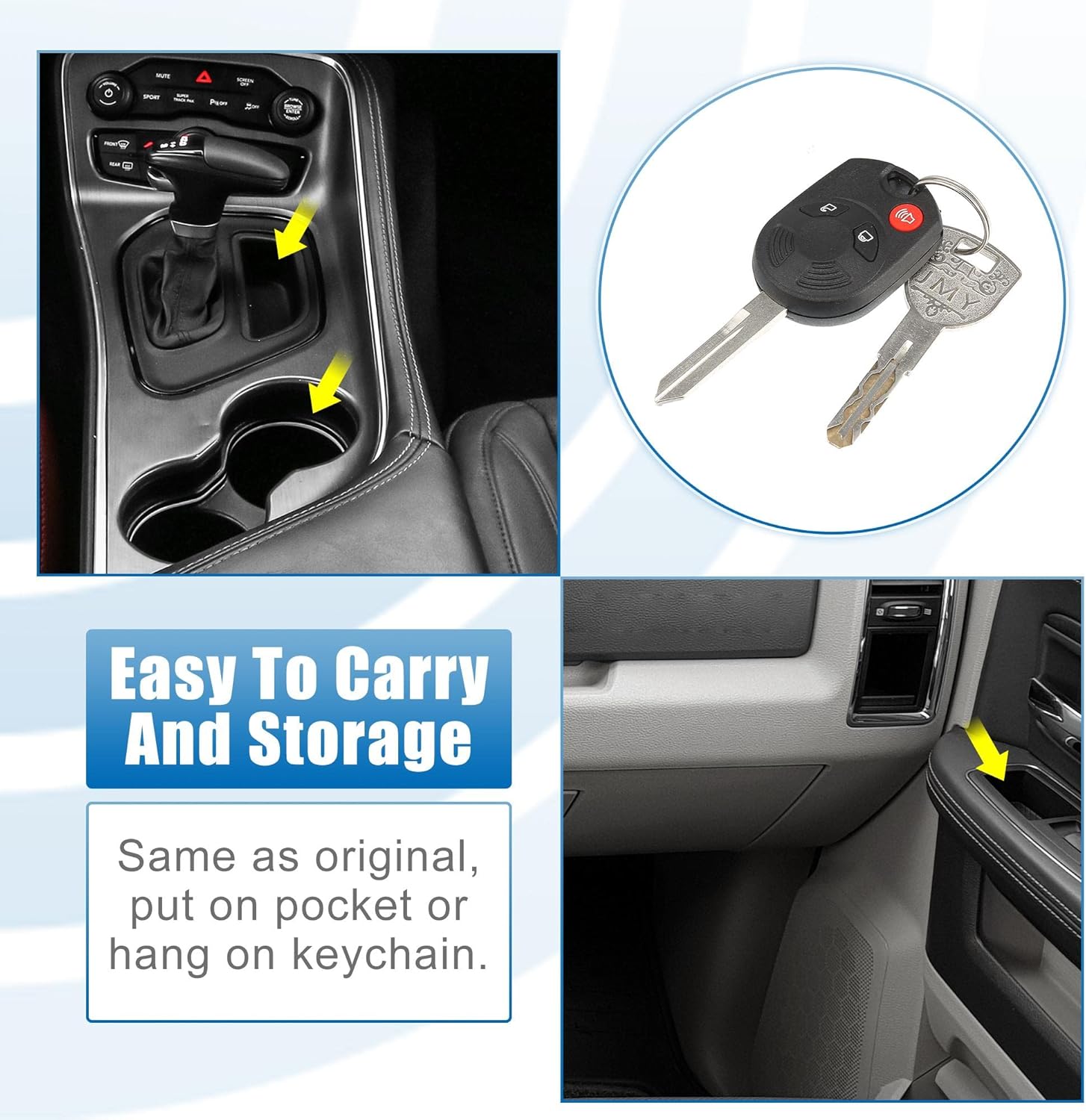 X AUTOHAUX 3 botones de entrada sin llave de coche control remoto llavero de proximidad inteligente OUCD6000022 para Ford Taurus X 2008-2009 315MHz