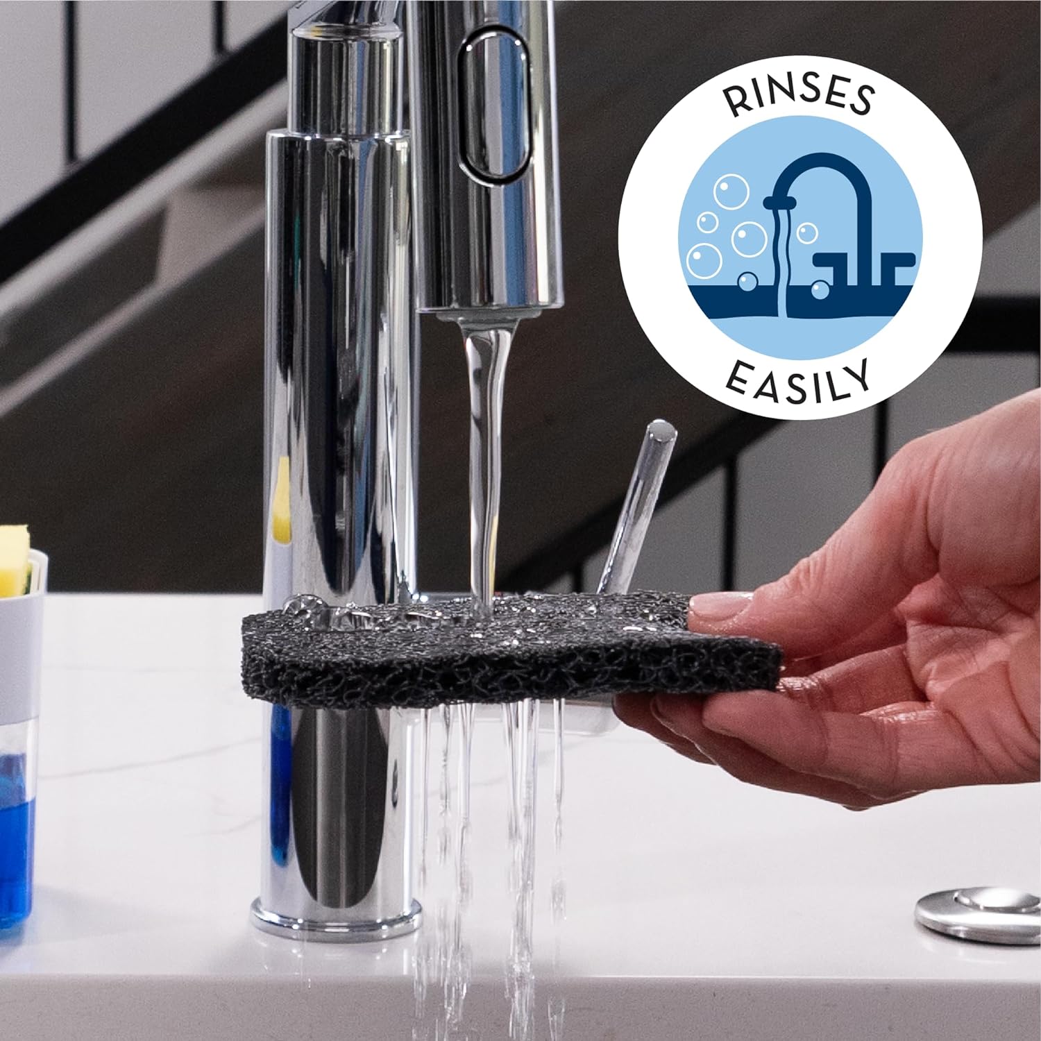 S&T INC. Jabonera para cocina y baño, protector de jabón para jabón de manos y jabón en barra, paquete de 6, 2.9 x 4.4 pulgadas, gris oscuro
