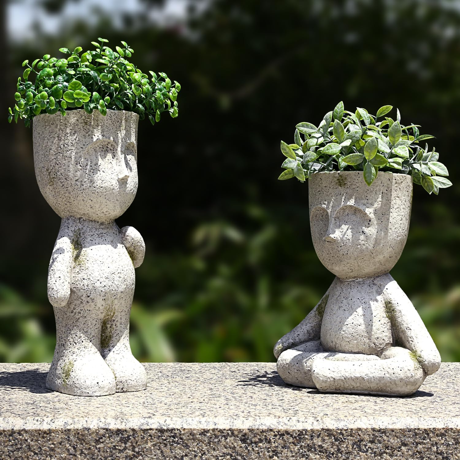Macetas grandes para plantas de interior y exterior, macetas únicas para suculentas grandes con orificio de drenaje