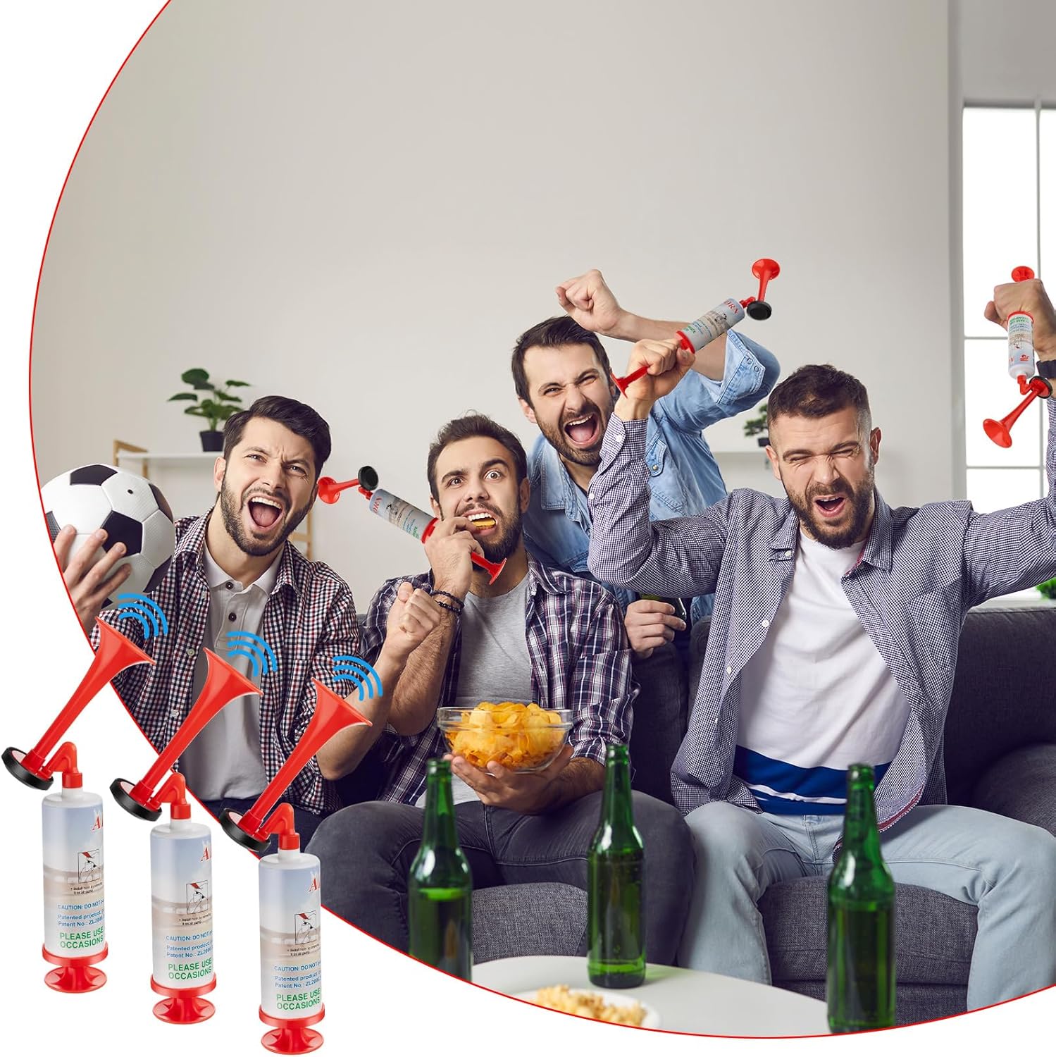 DEEKIN 10 bocinas de mano con bocina mini, bocinas de mano, cuernos ruidosos, cuernos de plástico, cuernos de ruido para eventos deportivos,