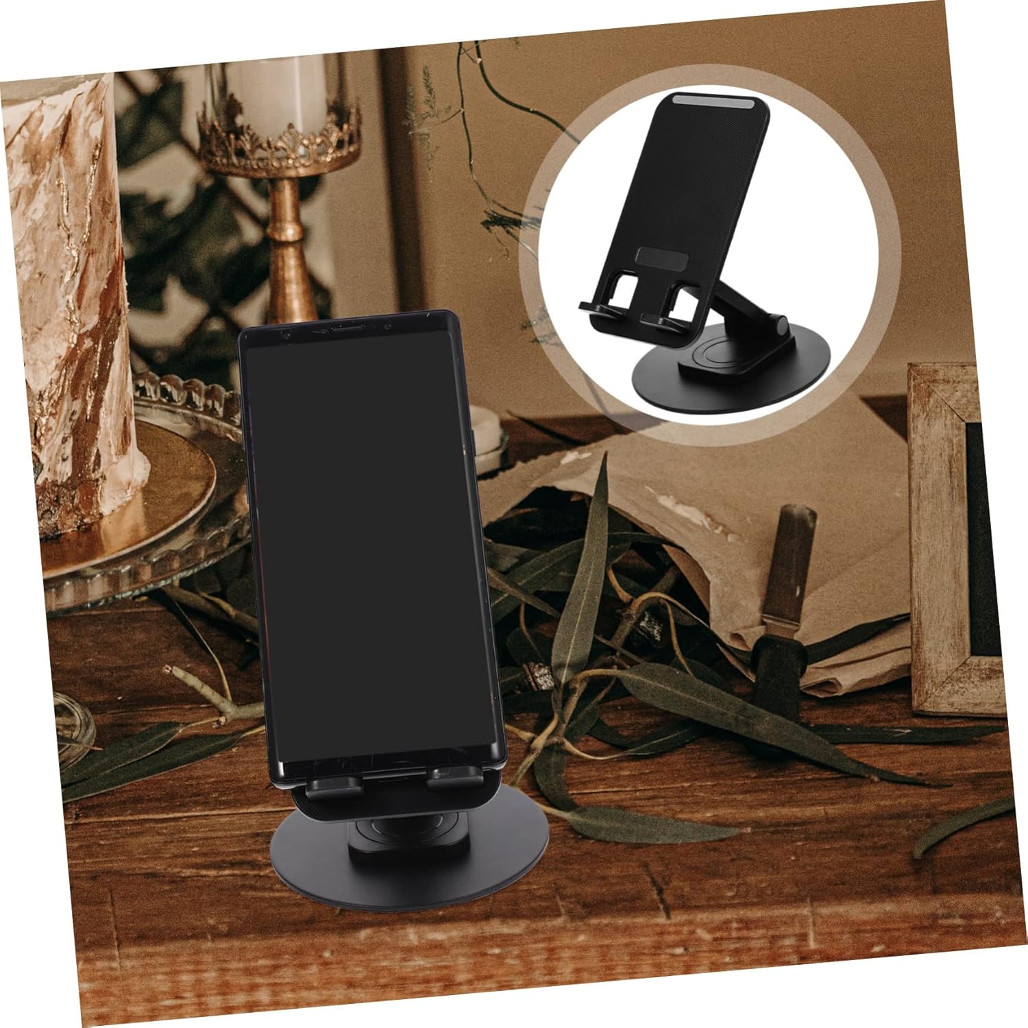 UKCOCO Soporte de teléfono móvil plegable para teléfono móvil, suministros de escritorio, soporte plegable para teléfono móvil, soporte para