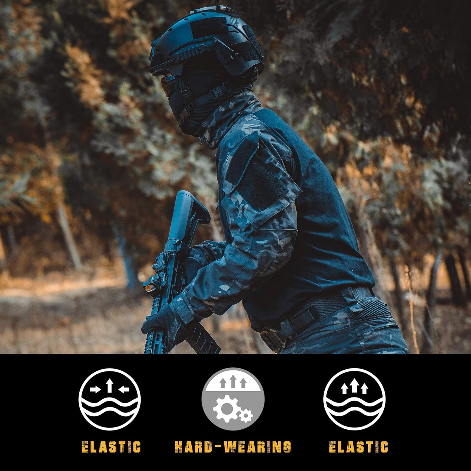 YEVHEV E G3 – Camisa de camuflaje con coderas para hombre, uniforme de caza, equipo de paintball