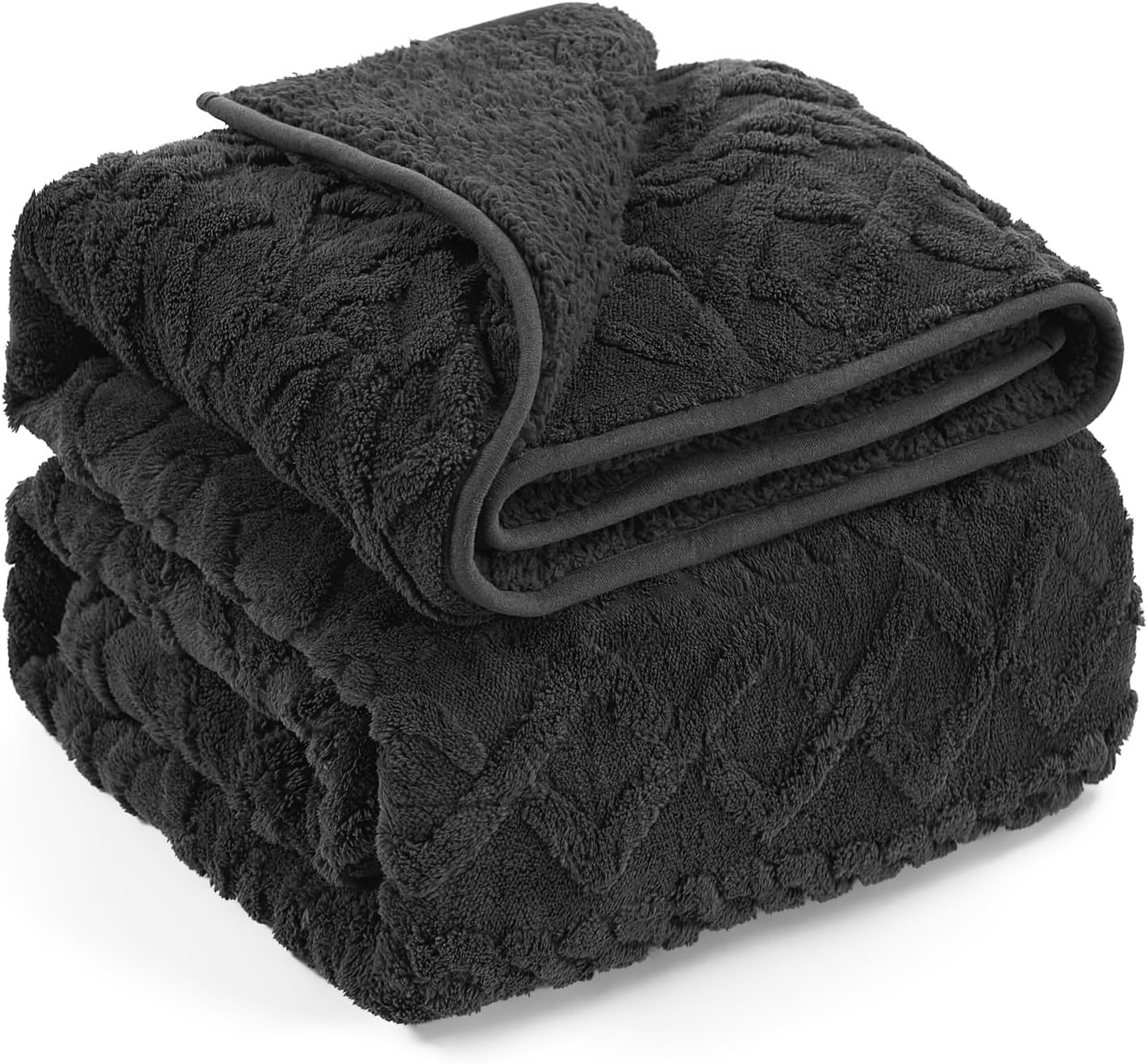 Wemore Manta con peso para adultos, tamaño individual, 15 libras, manta con peso de jacquard suave y mullida de doble cara para dormir, acogedora