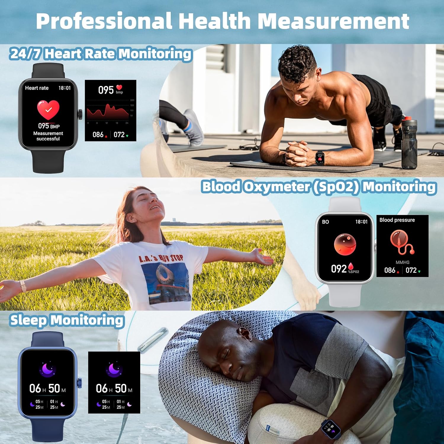 1.81″Smart Watch for Men Women with Bluetooth Call, Smartwatch for Android iOS Phone with Blood Oxygen Heart Rate Sleep Monitor, Fitness Tracker