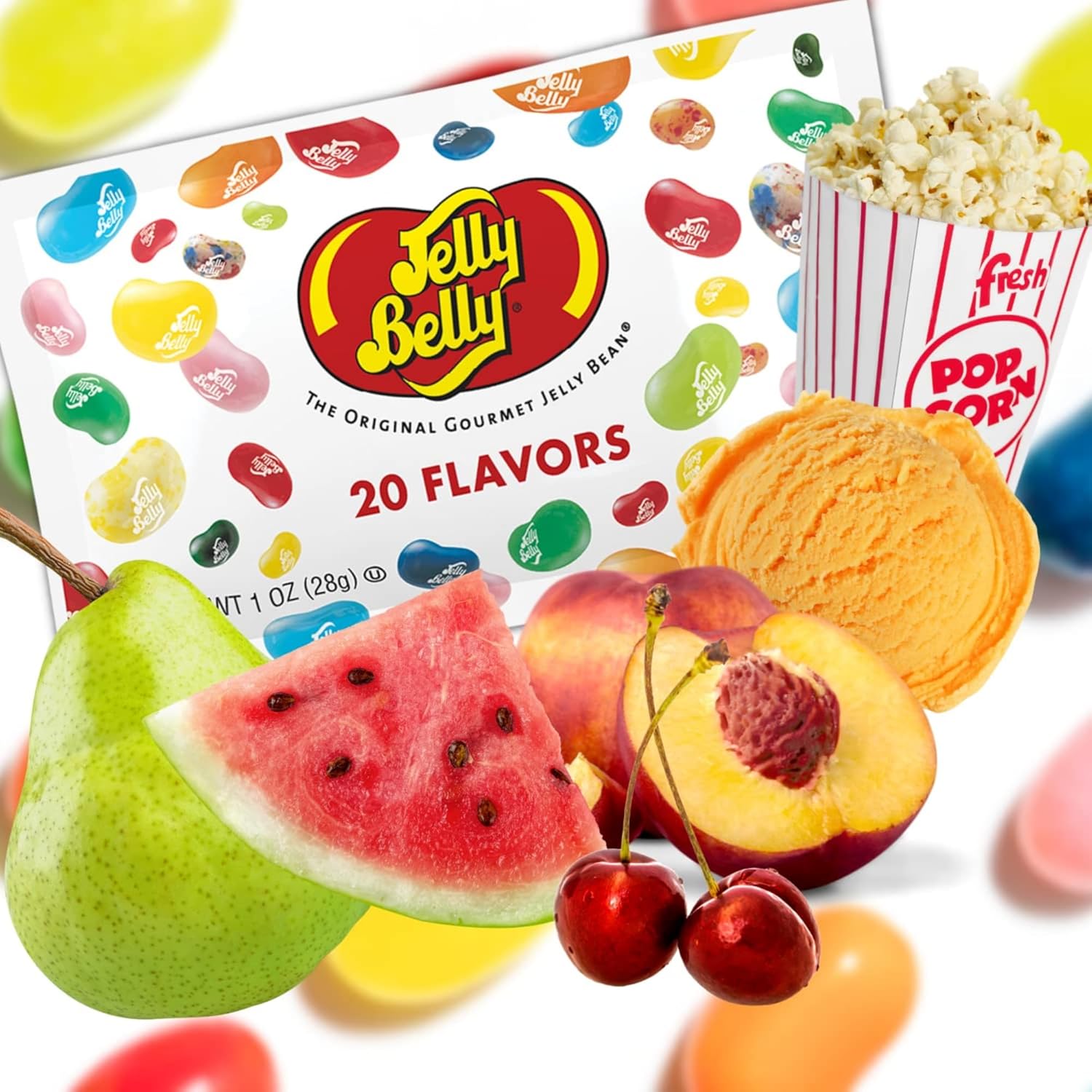 Surtido de gomitas de 20 sabores, bolsas individuales de caramelos masticables con sabor a frutas, aperitivos para fiesta de cumpleaños, 1 onza