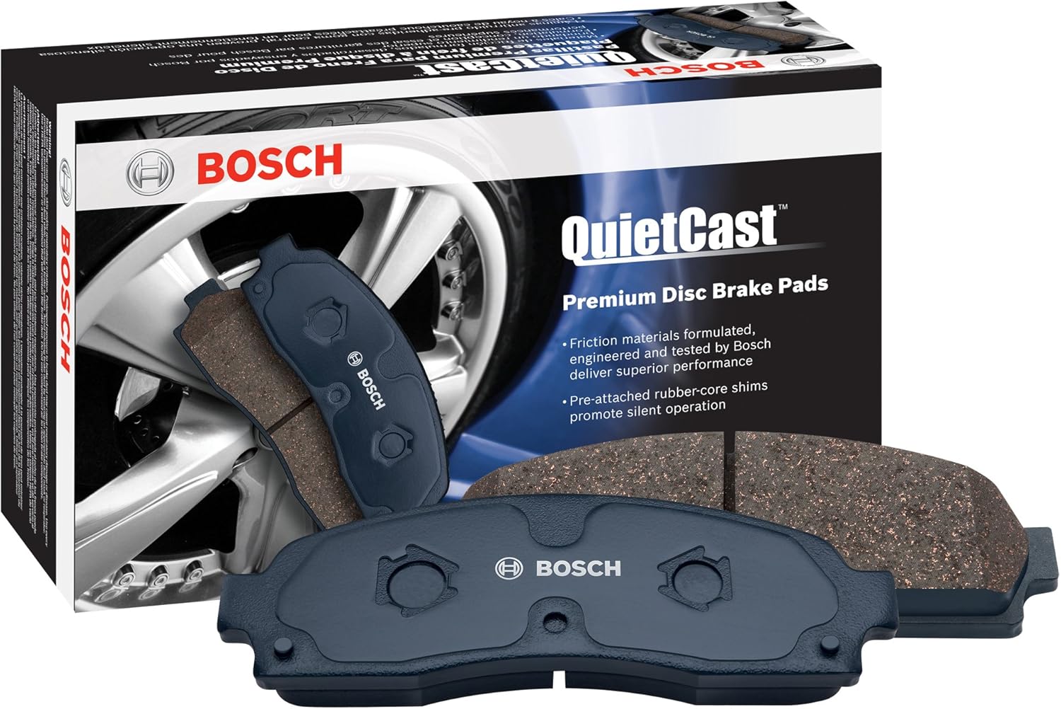 Juego de almohadillas para freno Bosch – QuietCast Premium, con disco de cerámica