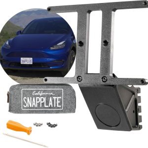 + (Modelo Y) Soporte de matrícula frontal  Fuerza optimizada, antirrobo, extraíble, altura ajustable, fabricado y patentado en Estados Unidos  para + (Modelo Y) Soporte de matrícula frontal  Fuerza optimizada, antirrobo, extraíble, altura ajustable, fabricado y patentado en Estados Unidos  para