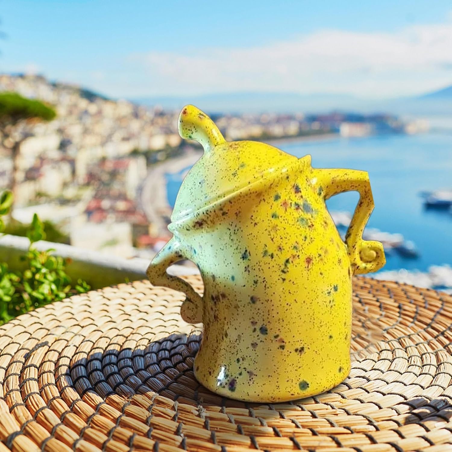 Recipiente con actitud, tarro grande de cerámica con tapa, lindo tarro creativo de almacenamiento de alimentos con hermético para café, té, azúcar y