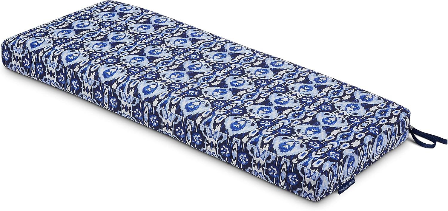 Classic Accessories Vera Bradley by Classic Accessories – Cojín para banco de patio, resistente al agua, 54 x 18 x 3 pulgadas, Ikat Island, cojines