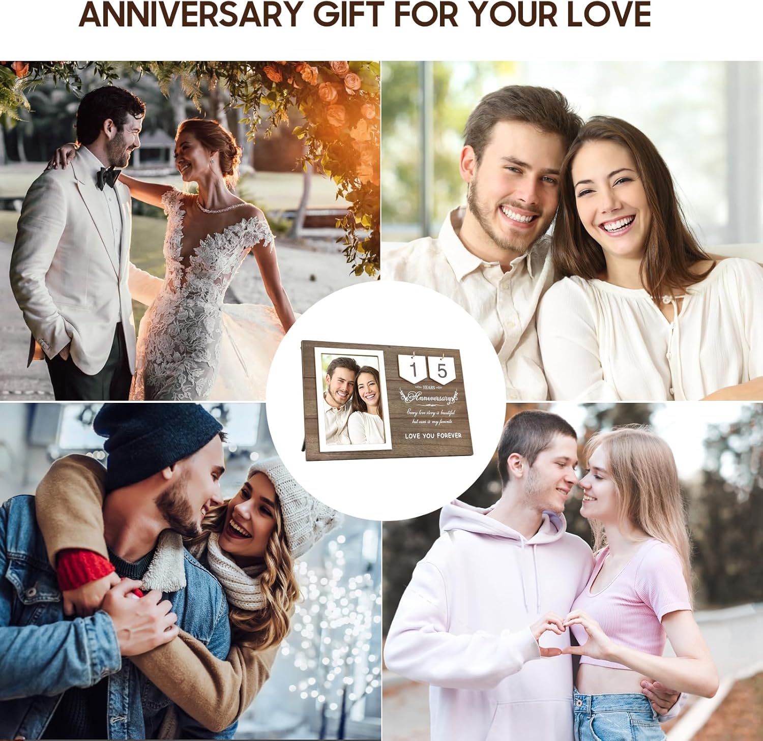 Marcos de fotos de aniversario para parejas, marcos de boda personalizados, regalos de despedida de soltera para parejas, regalo de compromiso para