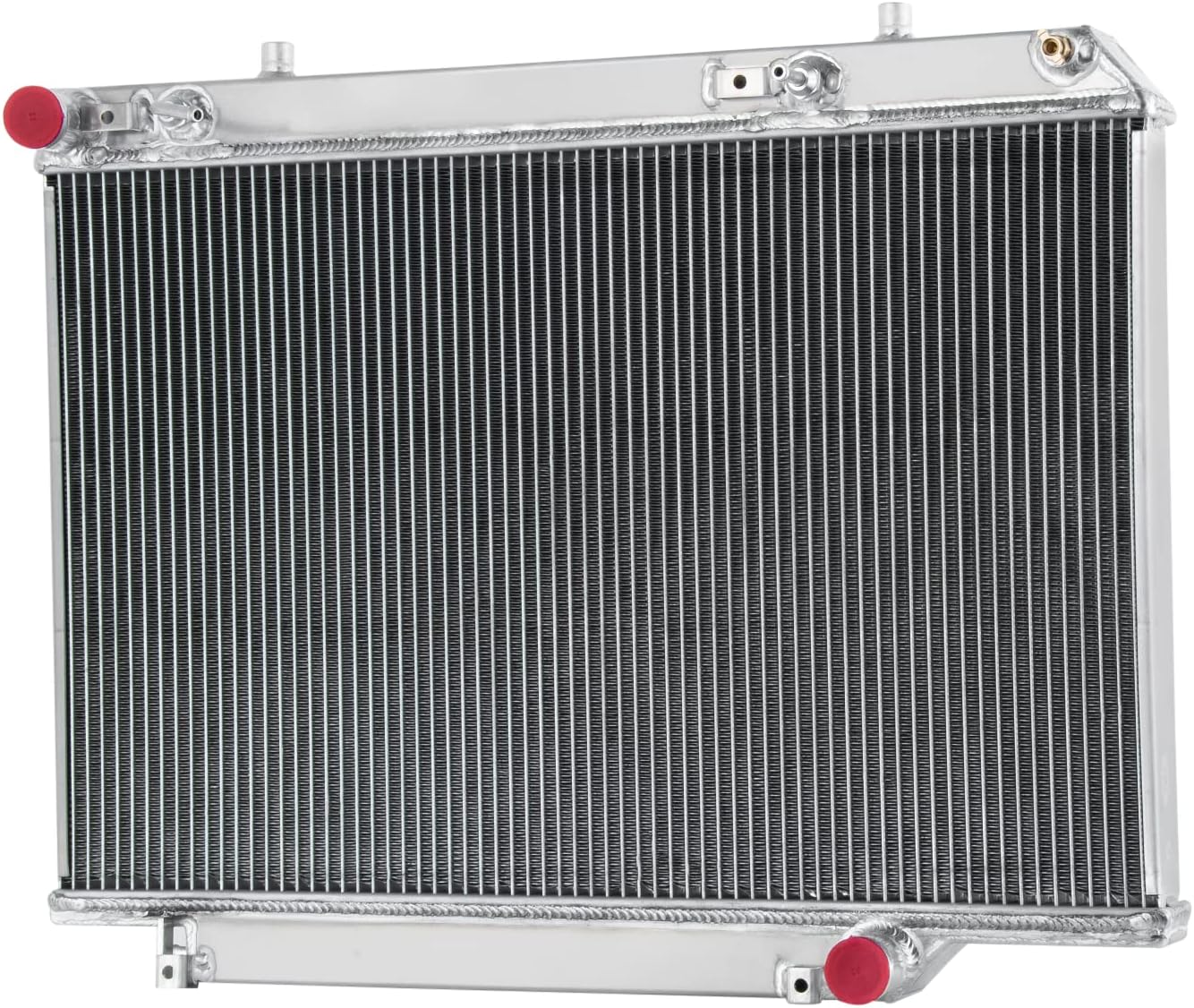Rubivel Radiador de aluminio de 2 filas compatible con Mercedes-Benz 300SDL 350SD 350SDL 3.0L 3.0L 3.4L L6, radiador de refrigeración, todo el
