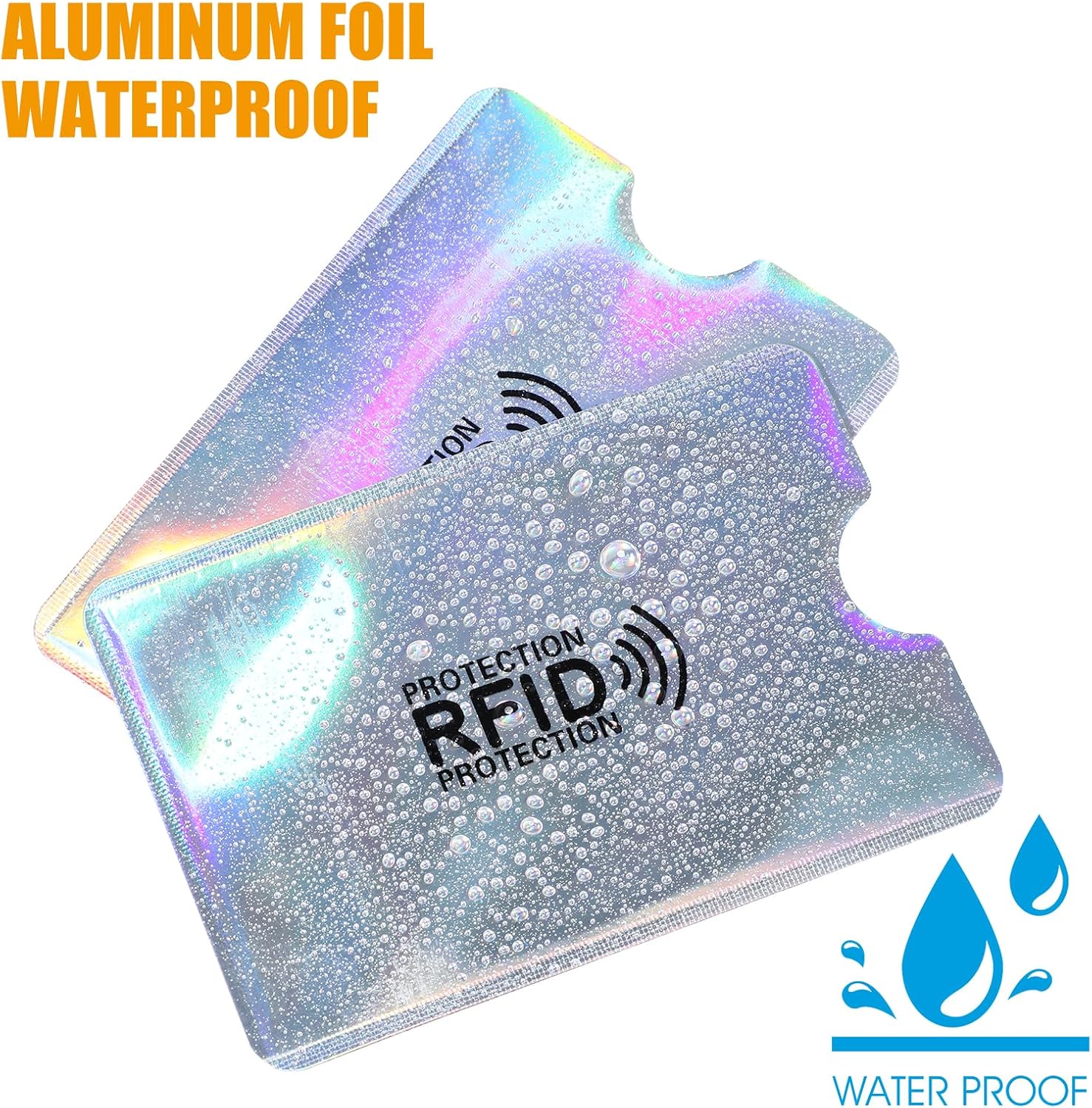 Colorido portatarjetas RFID, mangas de bloqueo RFID, fundas para tarjetas de crédito, juego de fundas RFID para tarjetas de identidad para mujeres y