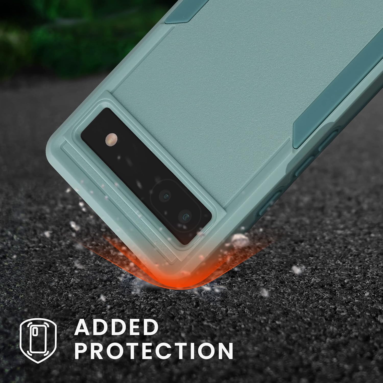 kwmobile Funda rígida compatible con Google Pixel 6a – Funda protectora de plástico y TPU para teléfono inteligente, color mentamenta