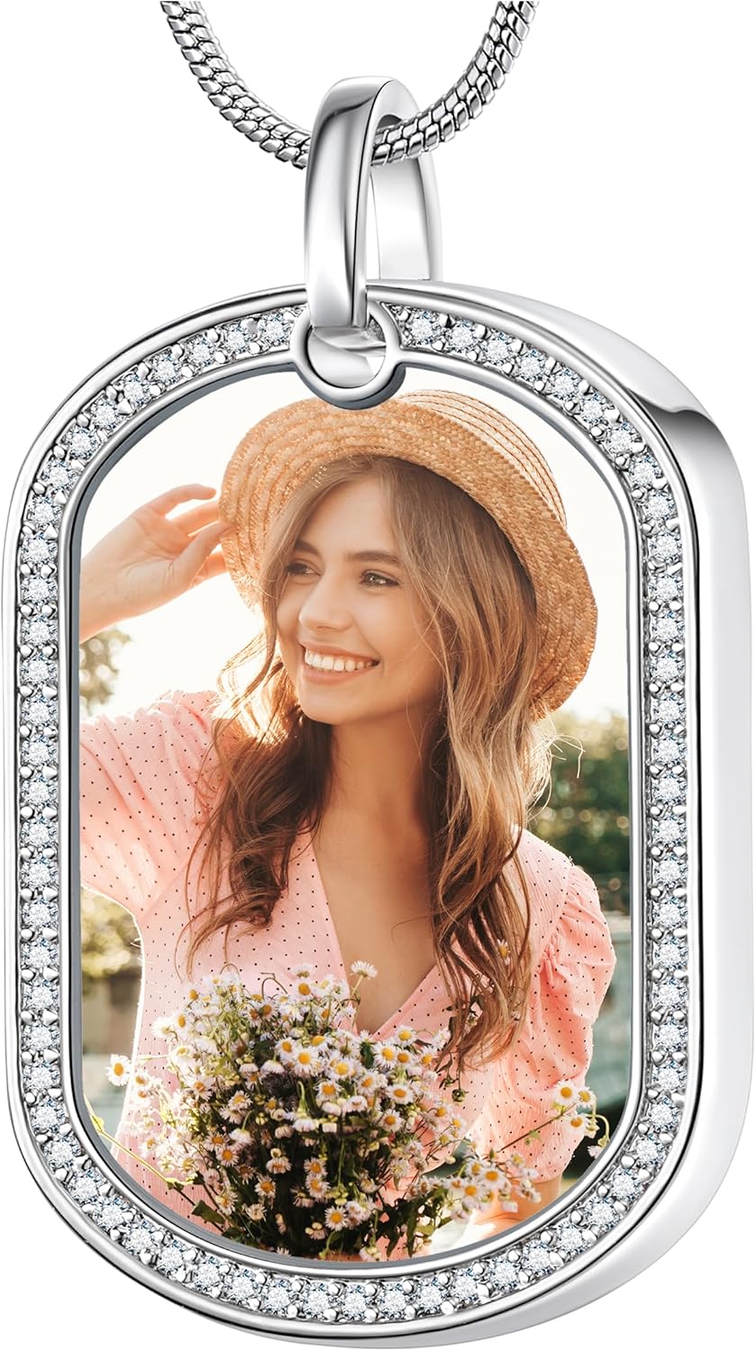 Fanery sue Collar de urna para cenizas humanas, collar de urna de cristal de corazón para cenizas, collar de urna personalizado para cenizas con