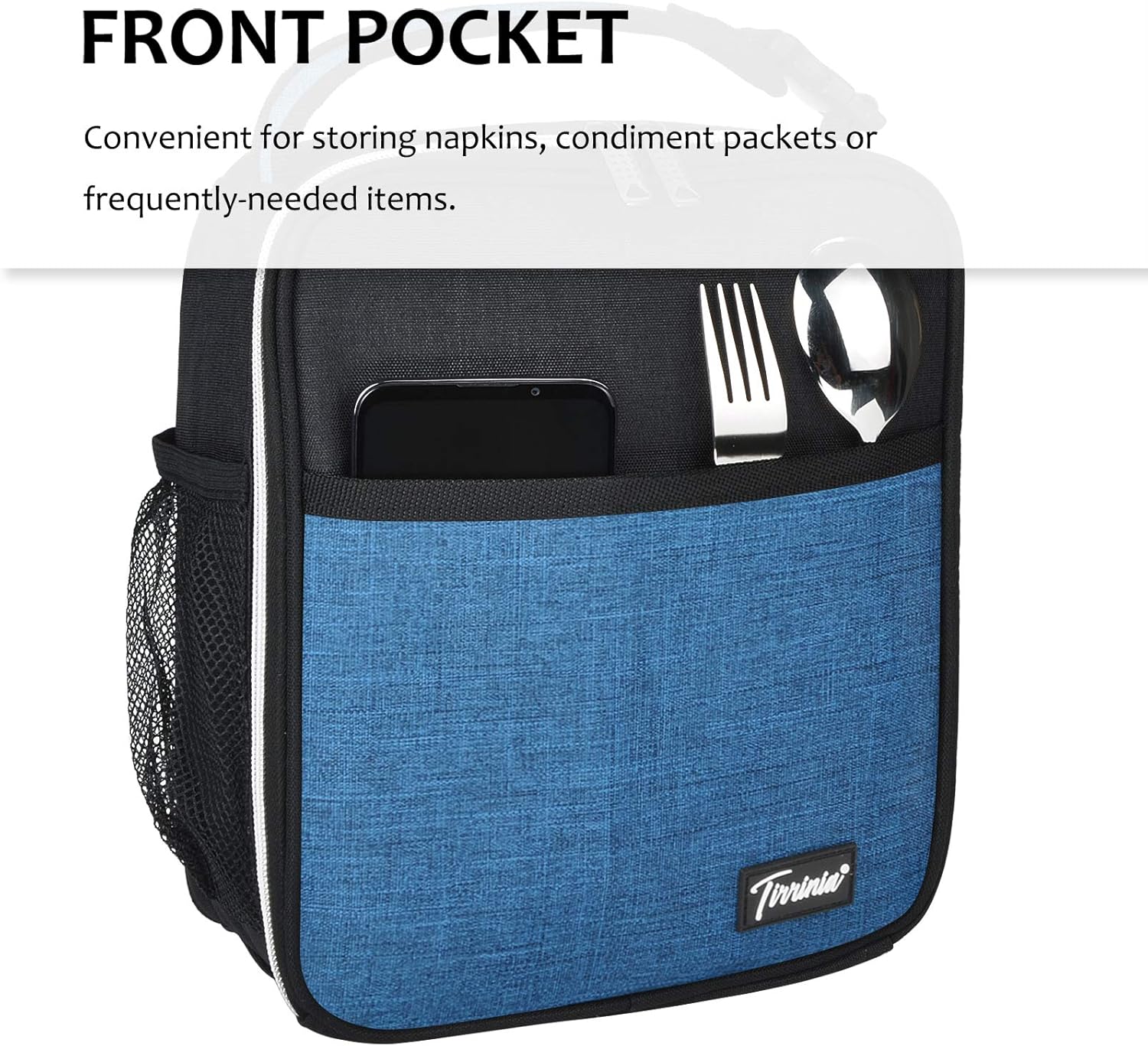 Lonchera pequeña con aislamiento para hombres y mujeres, a prueba de salpicaduras, portátil, reutilizable, lonchera térmica, bolsa refrigerante para