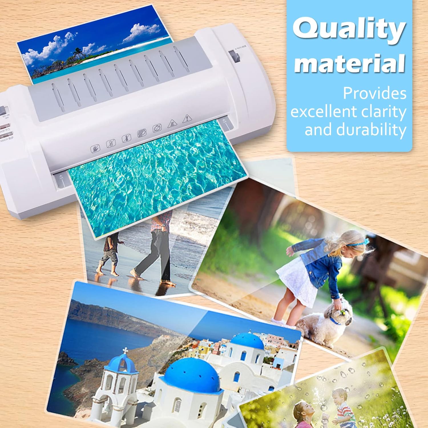 Hojas laminadoras de papel de plástico transparente para laminación térmica, 8.9 x 11.4 pulgadas, paquete de 1000 unidades