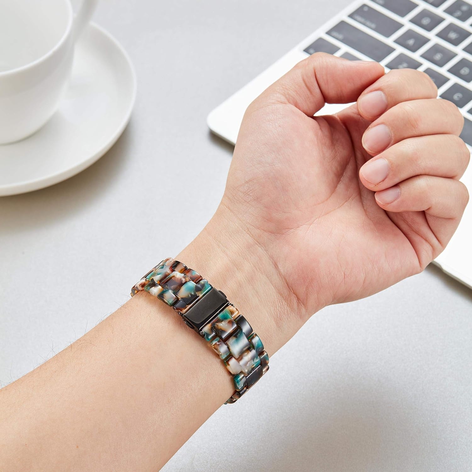 BINLUN Correas de reloj de resina de repuesto para hombres y mujeres, 14 colores de liberación rápida, a la moda, casuales, ligeras, respetuosas con