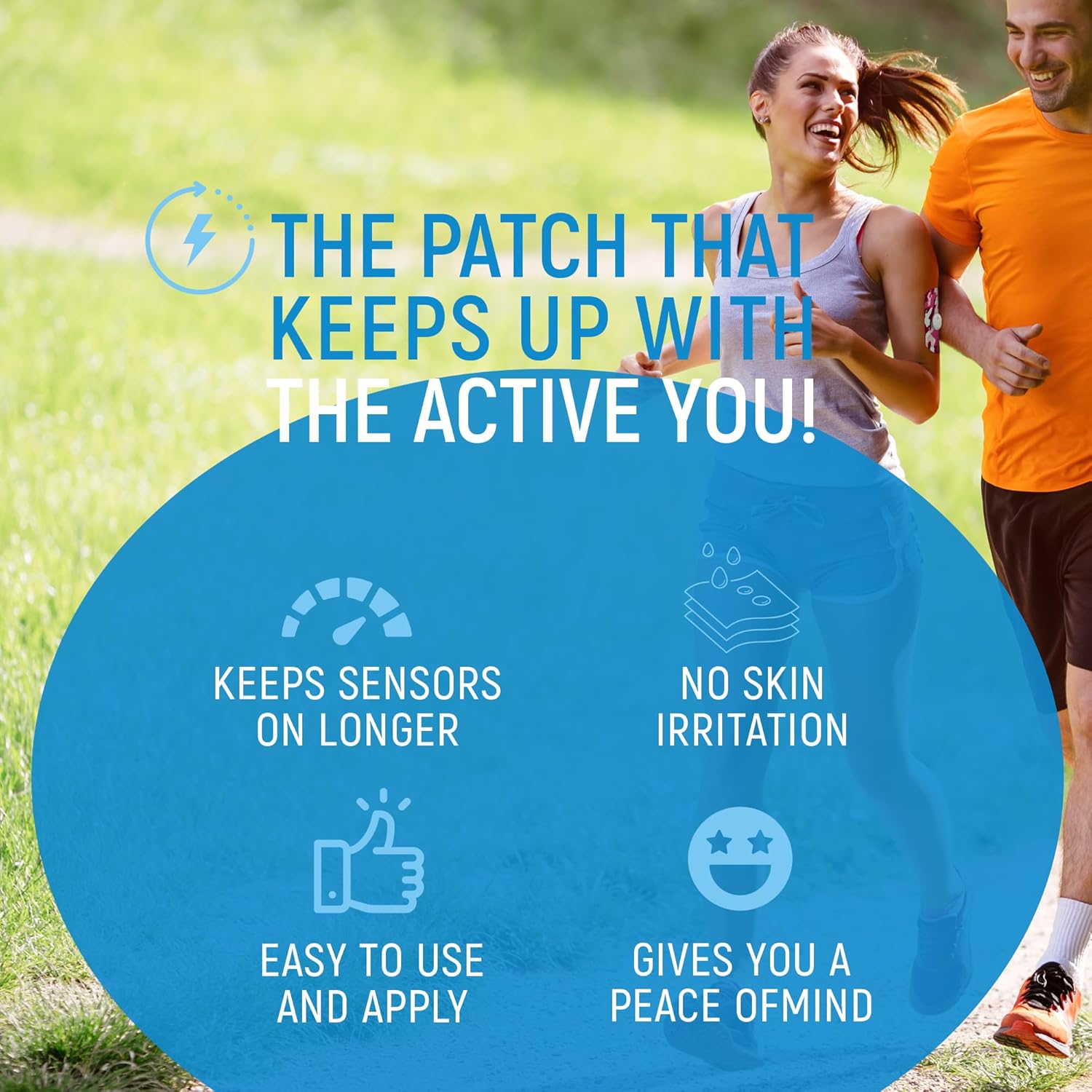 Rockadex Parches adhesivos compatibles con Freestyle Libre Sensor 3, parches libres de estilo libre diseñados a medida, suministros para diabéticos,