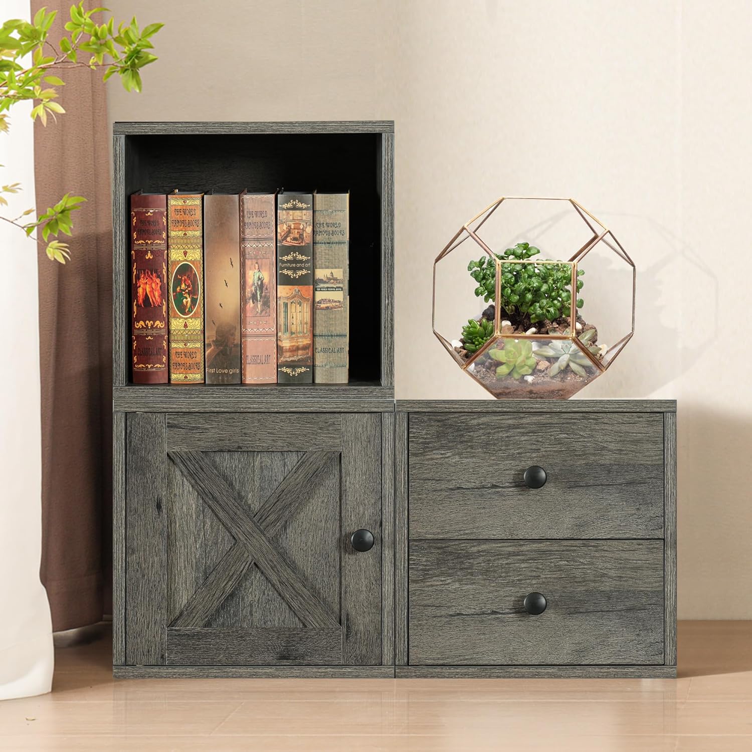 Organizador mágico de almacenamiento de cubos apilables para el hogar, libros, ropa, juguetes, sistema modular de almacenamiento de cubículos,