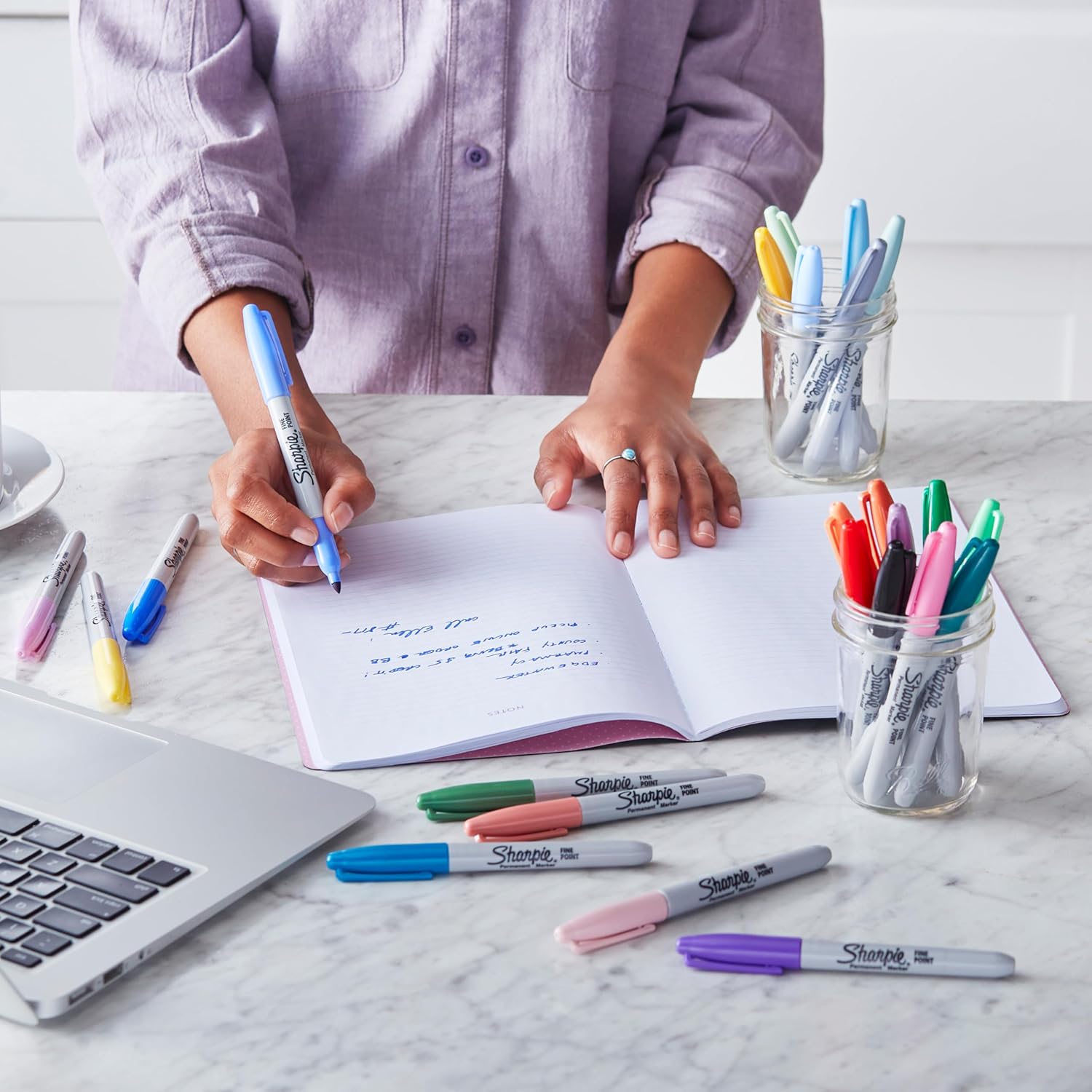 Juego de rotuladores permanentes Sharpie punta fina Colores Variados - Imagen 6