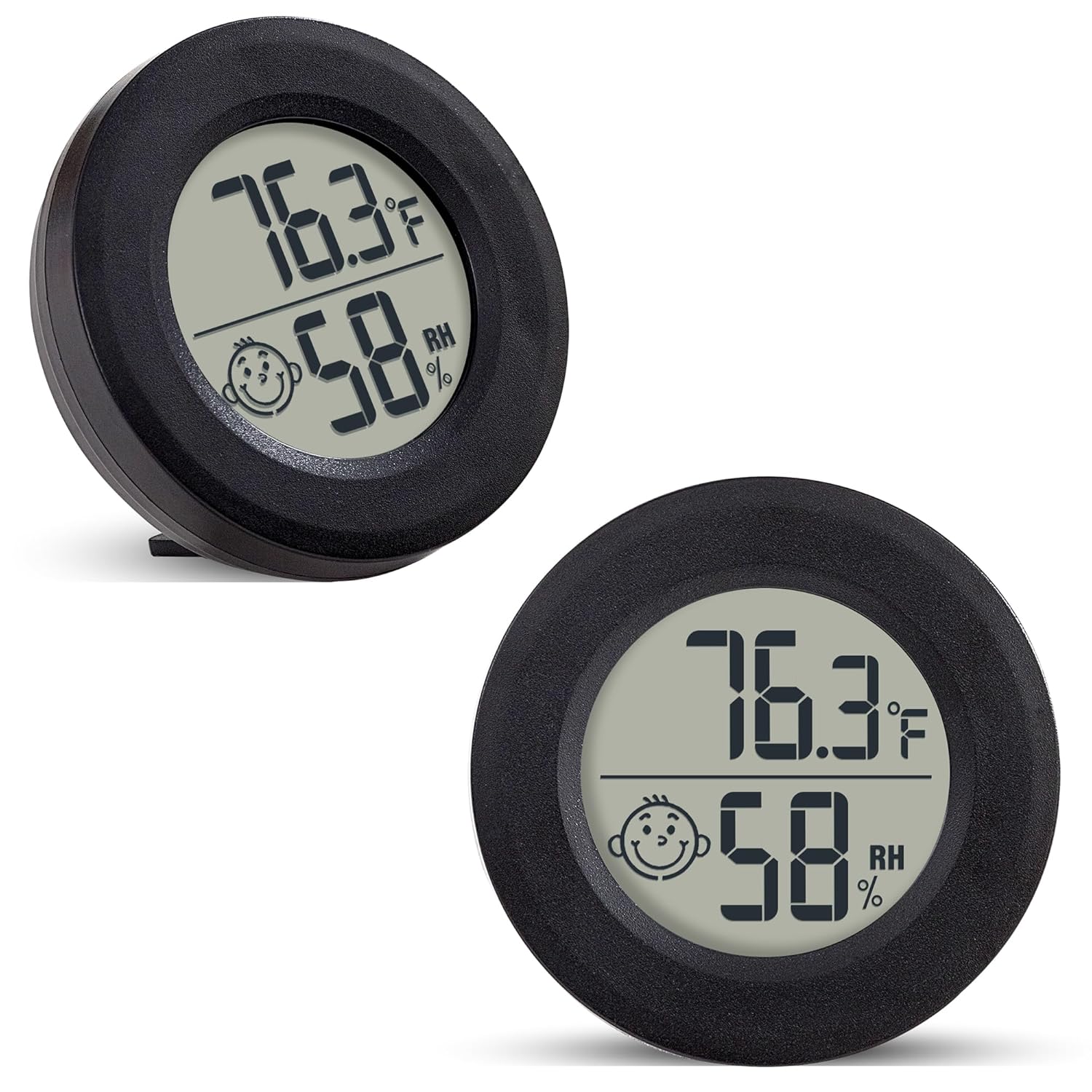 Mini higrómetro digital pequeño, medidor higrómetro con botones CF y encendidoapagado, monitor de medidor de humedad interior con sensor de medidor