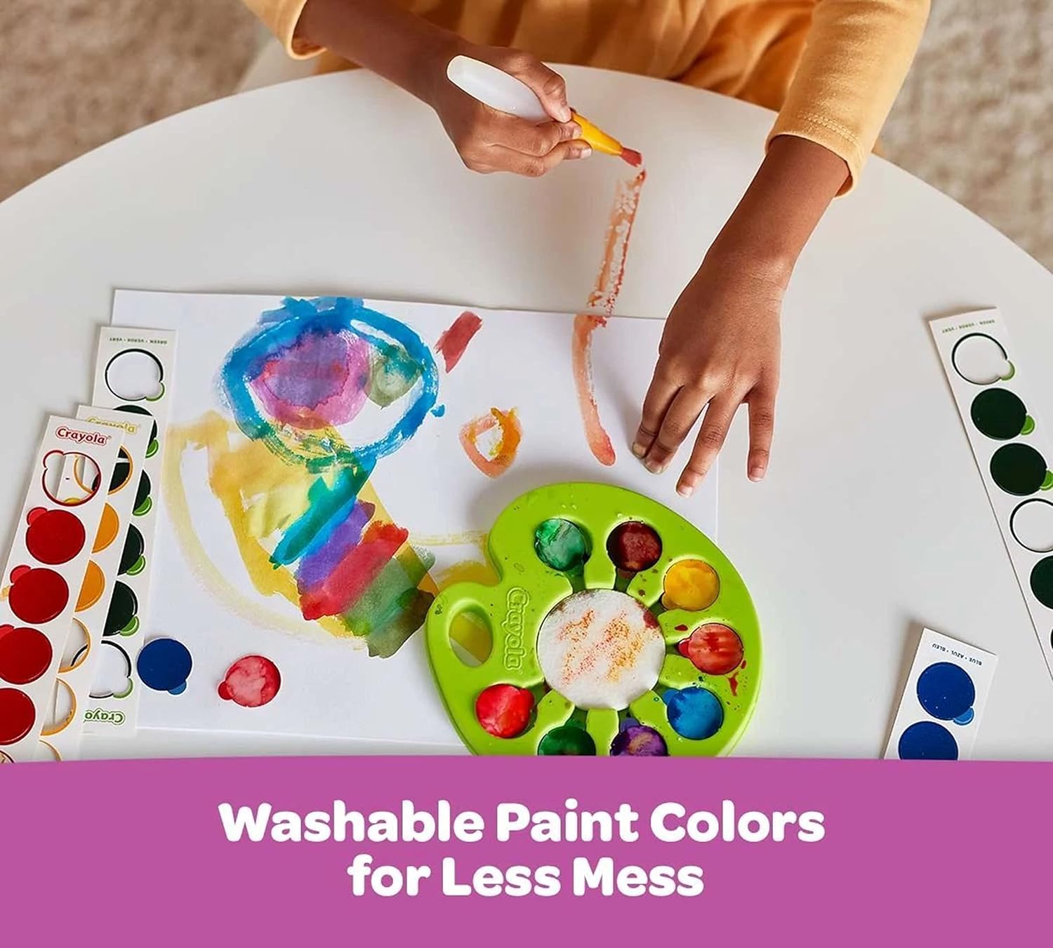 Crayola Juego de pintura de acuarela, paleta de pintura para reventar y pintar, pinturas lavables para niños, regalo (paquete de 2)