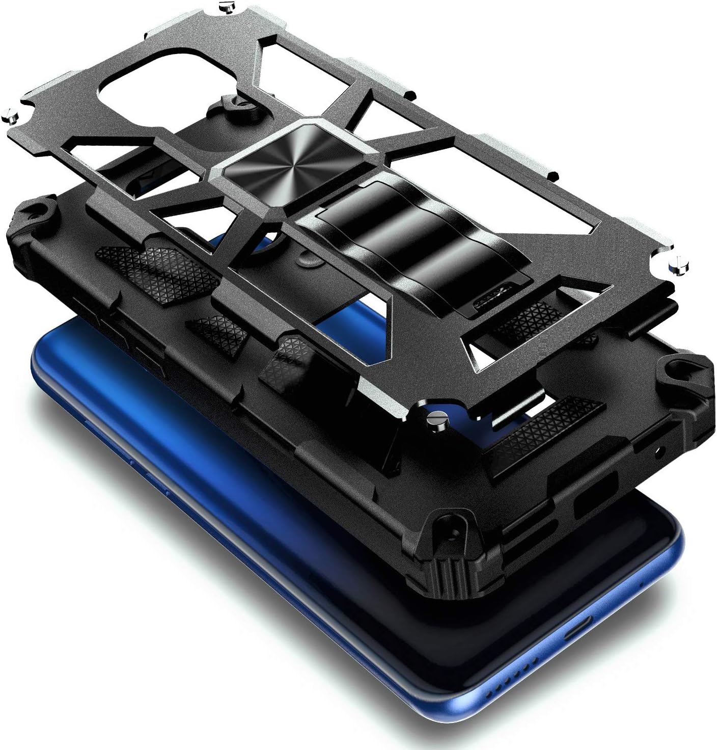 NZND Funda para Moto G Play 2021 con protector de pantalla de vidrio templado (cobertura máxima), protección de cuerpo completo a prueba de golpes