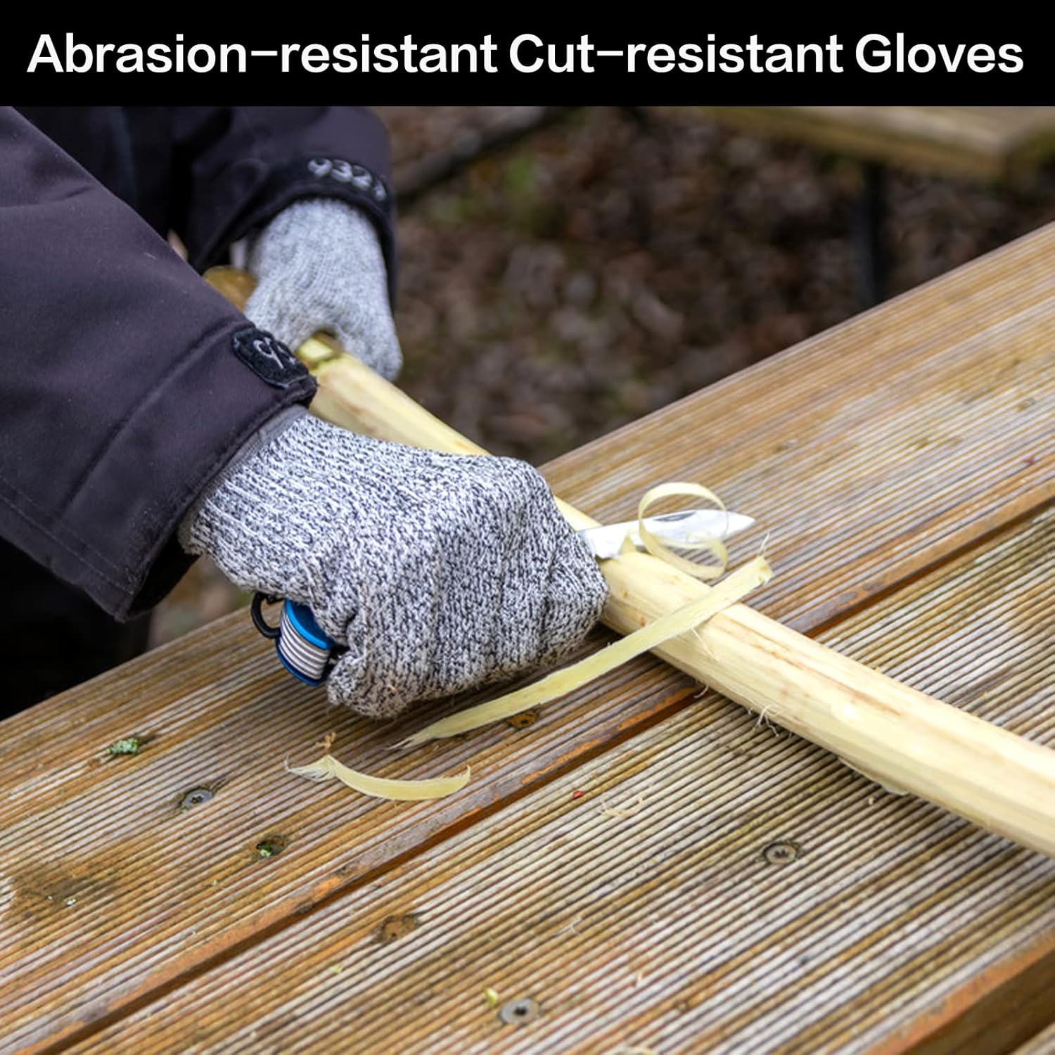 mearens Guantes resistentes a cortes, guantes de seguridad de grado alimenticio, guantes de cocina anti cortes para cortes, guantes de trabajo de