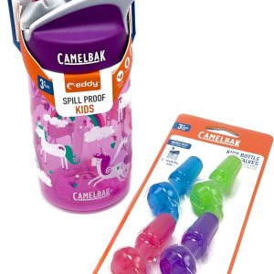 Camelbak Eddy Kids – Botella de agua de unicornio rosa de 12 onzas con 4 válvulas de mordida de colores Camelbak Eddy Kids – Botella de agua de unicornio rosa de 12 onzas con 4 válvulas de mordida de colores
