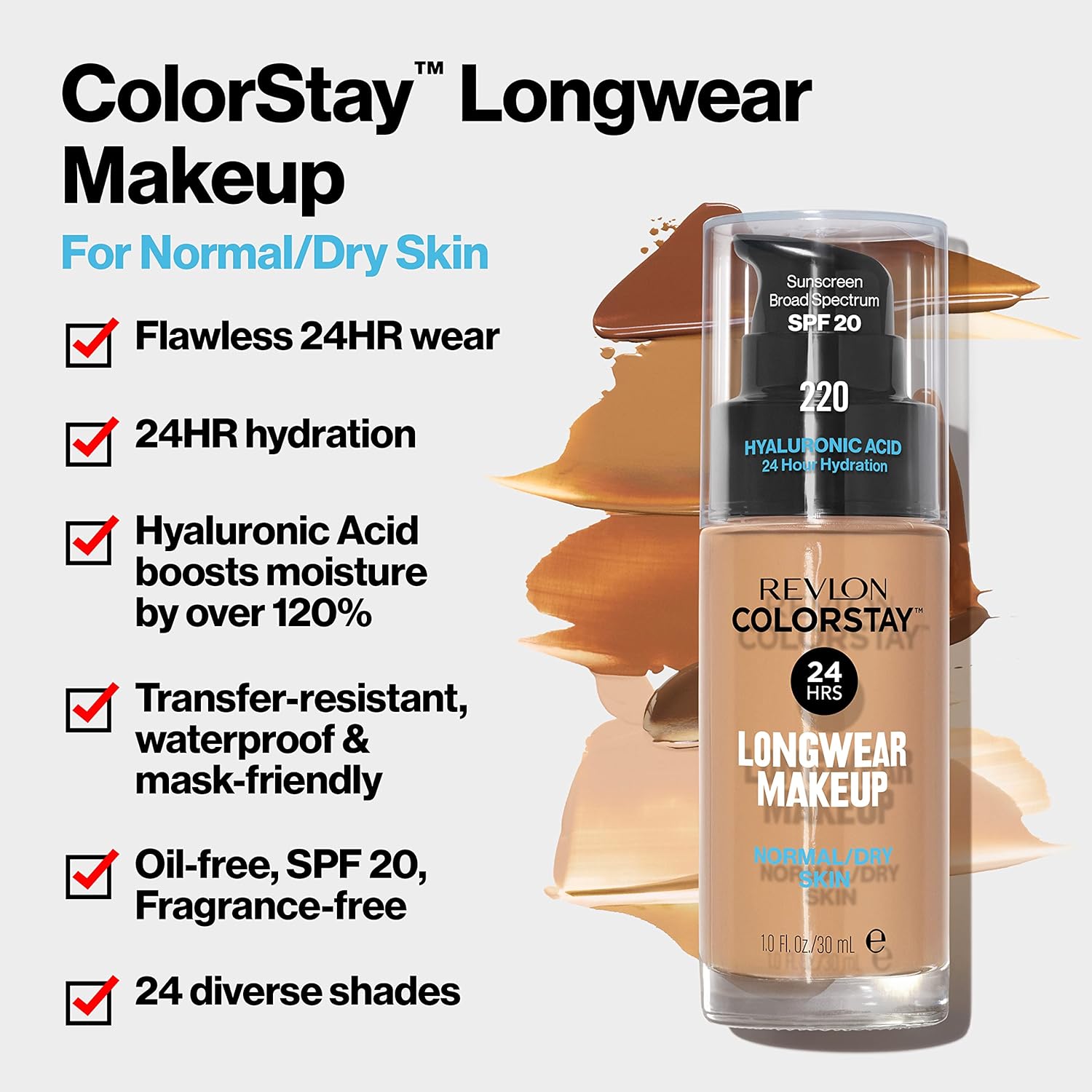 Revlon Colorstay – Maquillaje líquido para piel normal y seca, Paquete de 2