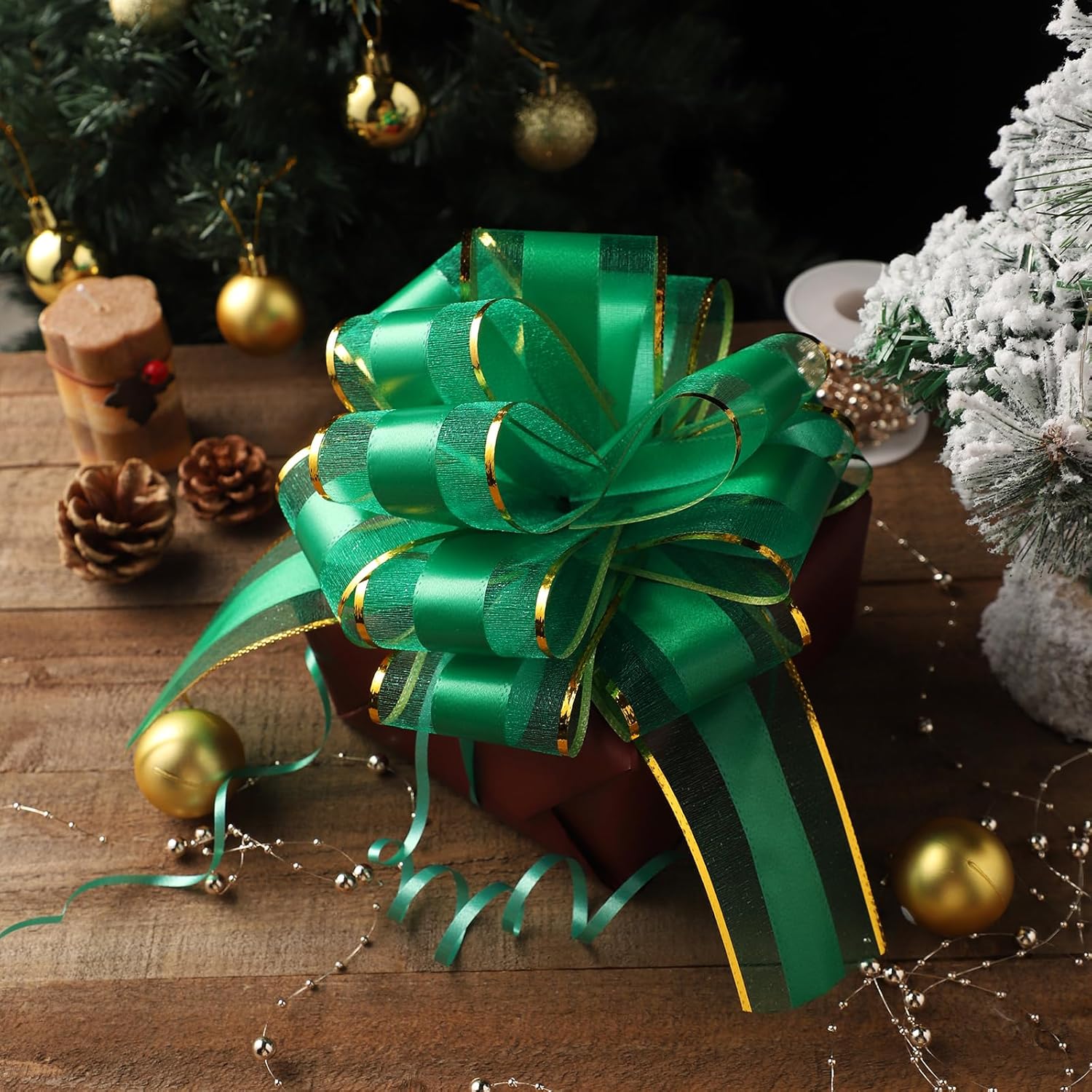 10 lazos grandes para envolver lazos para cestas de boda, lazos de regalo de 10 pulgadas de diámetro, lazos grandes para regalos, decoración de