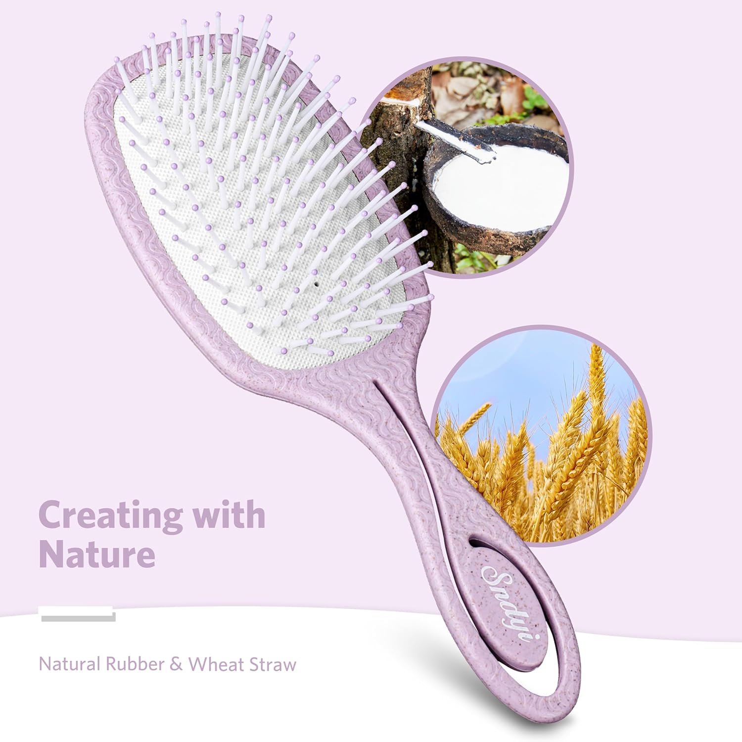 Sndyi Cepillo redondo para secado y desenredar el cabello, 1 cepillo de pelo nano térmico de cerámica y tecnología iónica con cerdas de jabalí, 1