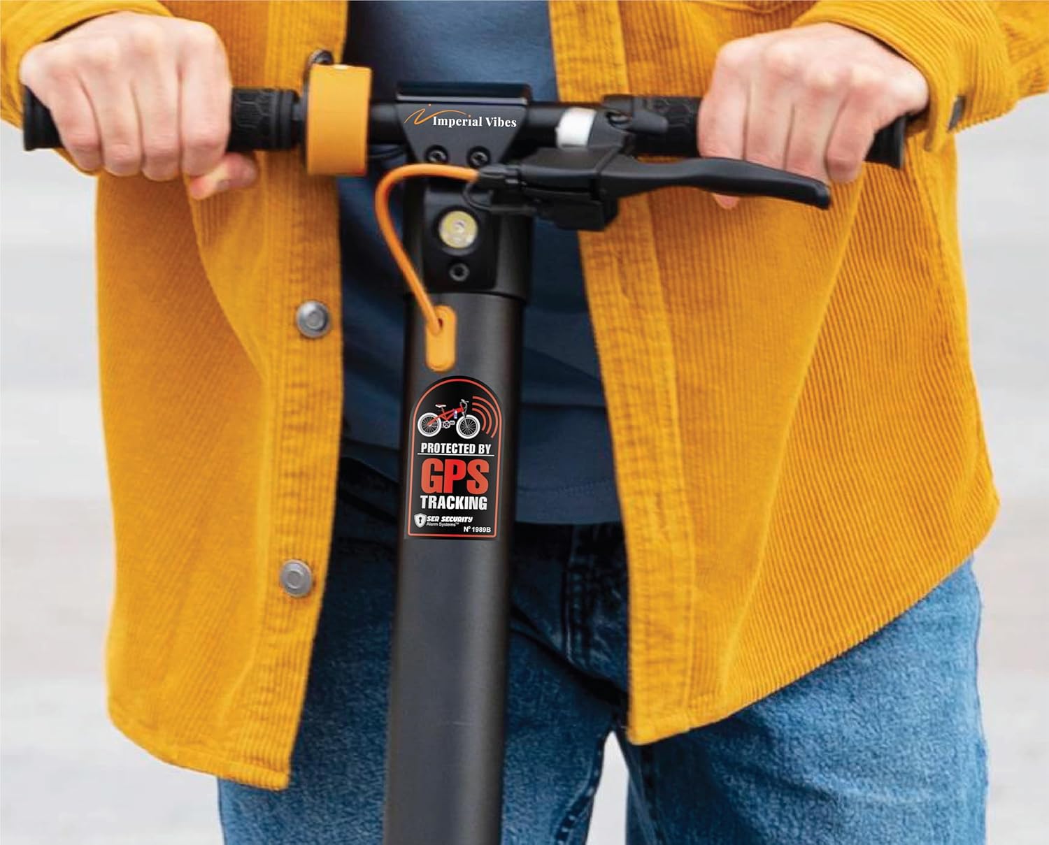 Adhesivo de seguimiento GPS de advertencia Alarma de seguridad Coche Bicicleta Motocicleta Parachoques Protegido 3 pulgadas appx Imp 083