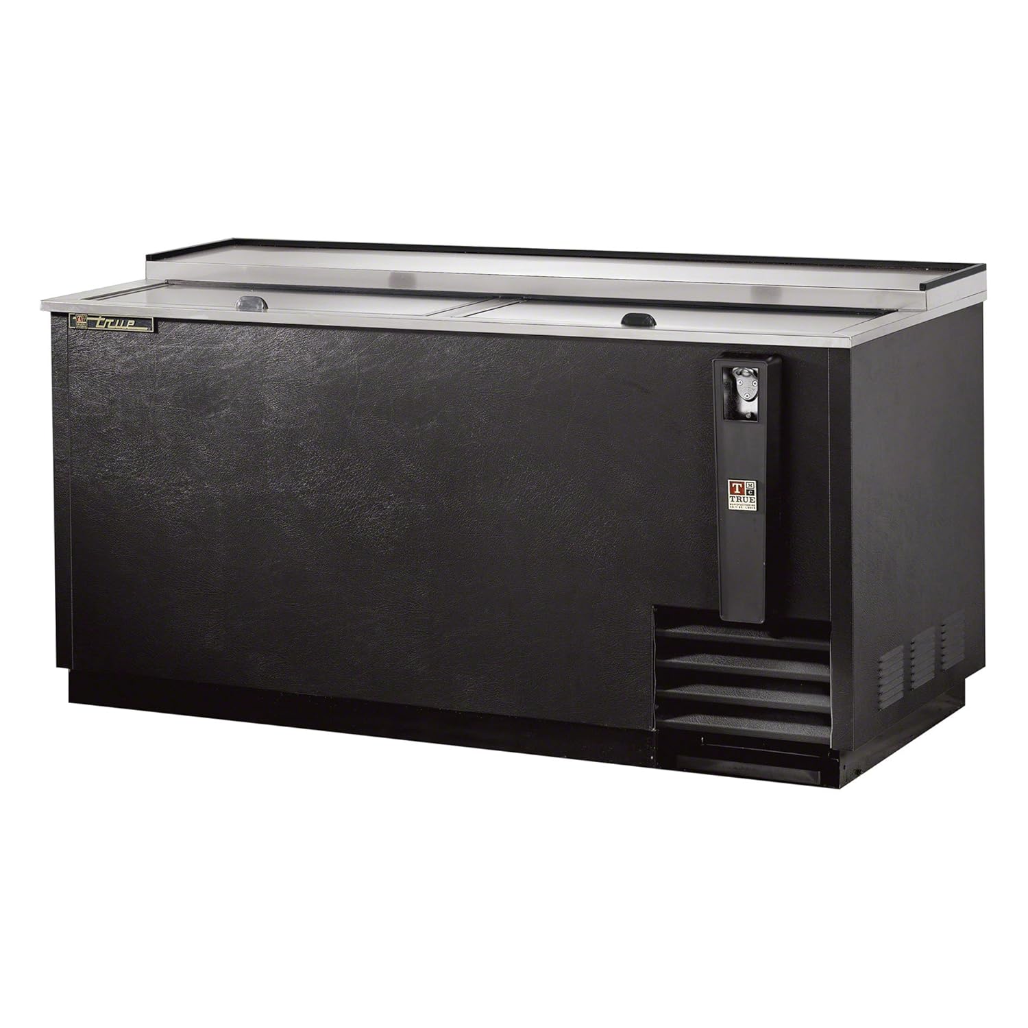 True Caja de 32.5  lata de 12 onzas refrigeradora de botellas de pozo profundo negro