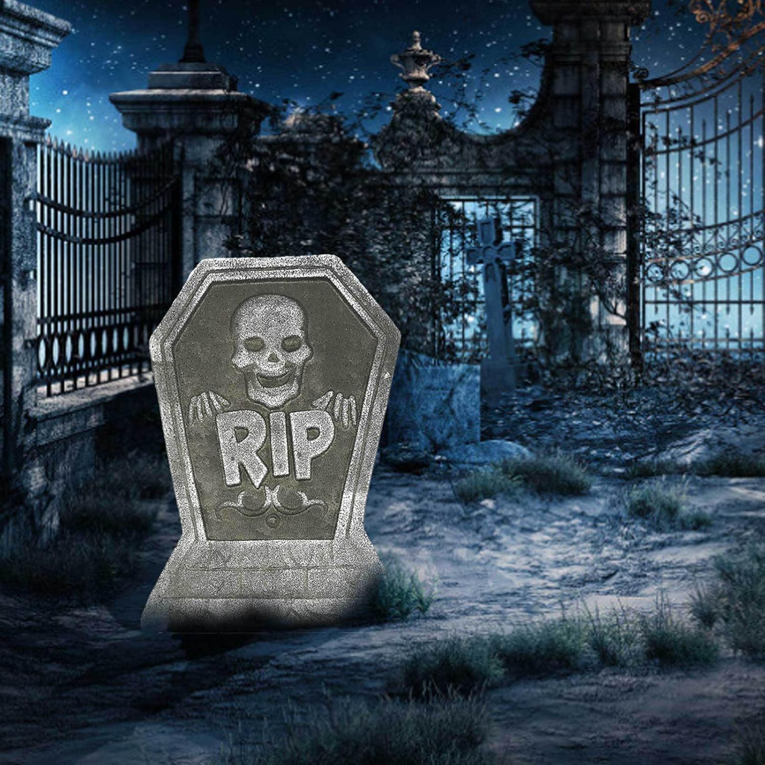 Decoraciones de Halloween lápidas de cementerio al aire libre  lápidas de Halloween RIP Graveyard  Decoraciones de Halloween al aire libre
