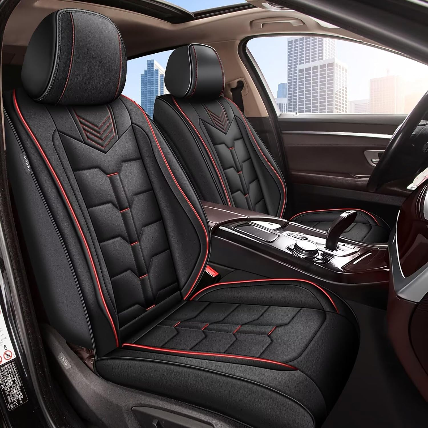 2 fundas de asiento delantero de automóvil para Mazda CX-5 2013-2024, funda de asiento de piel sintética, impermeable, protector de cojín de asiento