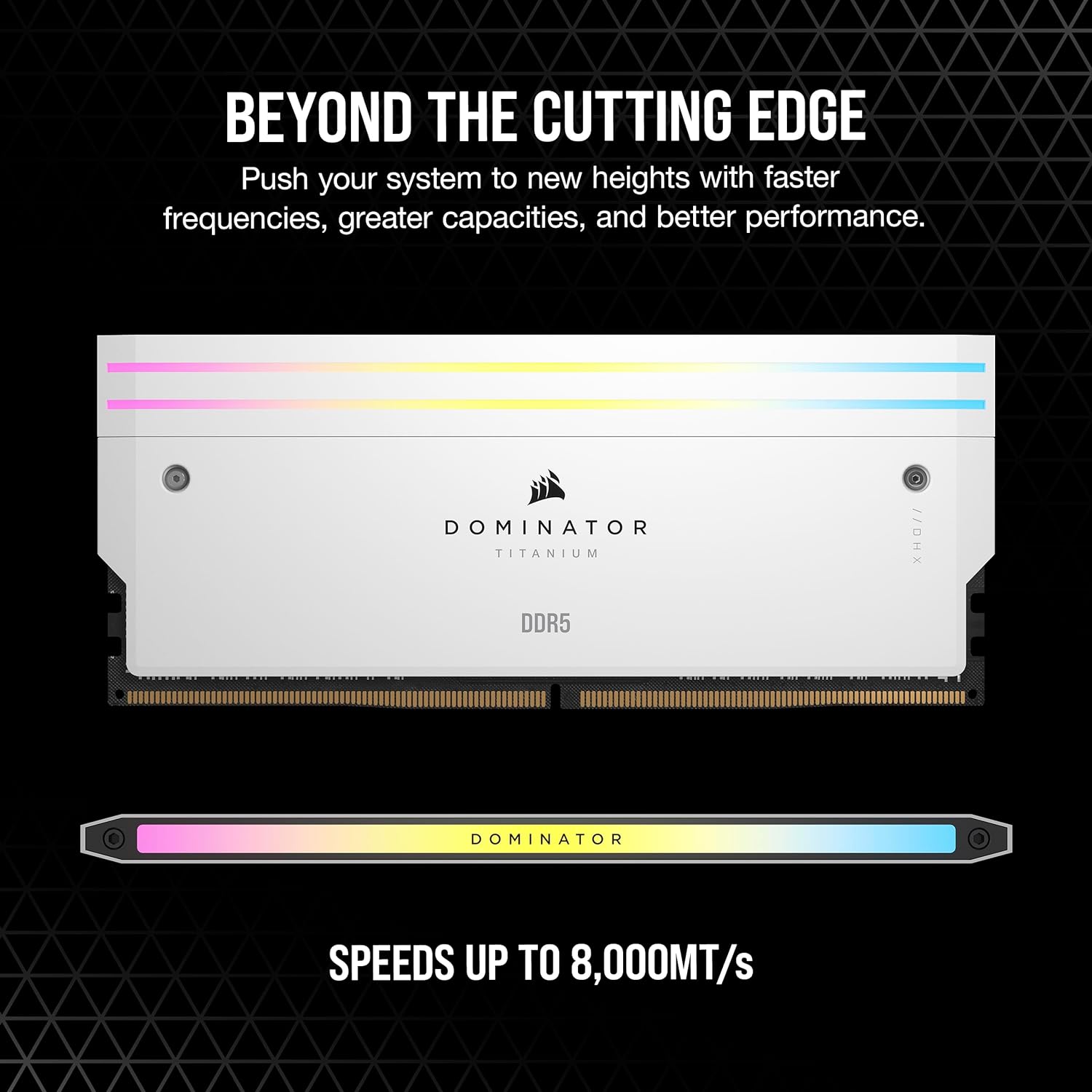 CORSAIR Dominator Titanium RGB DDR5 RAM 64 GB (2 x 32 GB) DDR5 6600 MHz CL32 Intel XMP iCUE Memoria de computadora compatible – Blanco