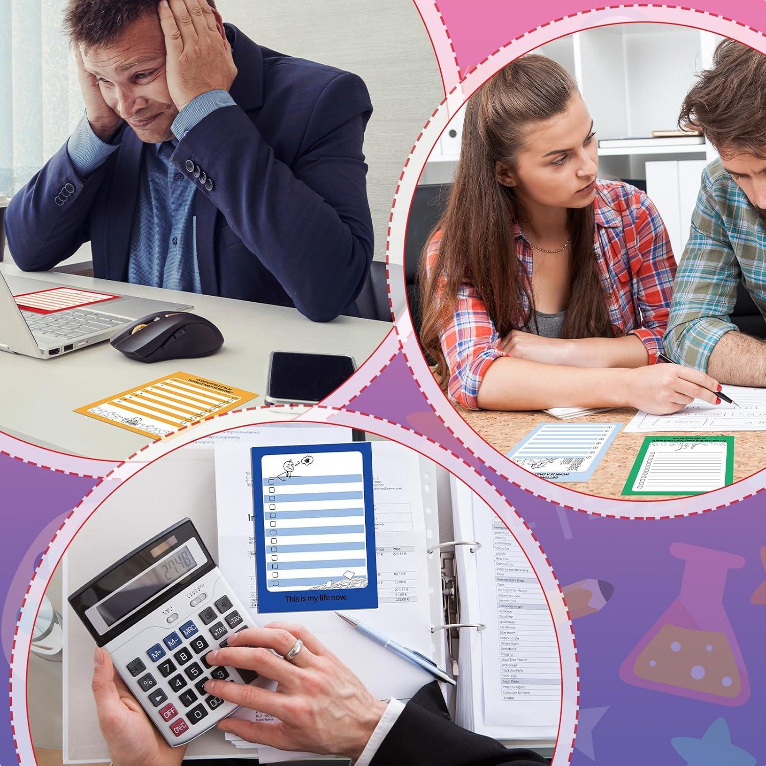Yeaqee 12 blocs de notas divertidos para compañeros de trabajo, divertidos bloc de notas sarcásticos, bloc de notas divertido para lista de tareas,