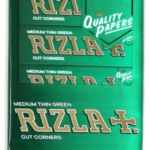 5-Booklets Rizla Green – Papel de liar para cigarrillos finos medianos 5-Booklets Rizla Green – Papel de liar para cigarrillos finos medianos