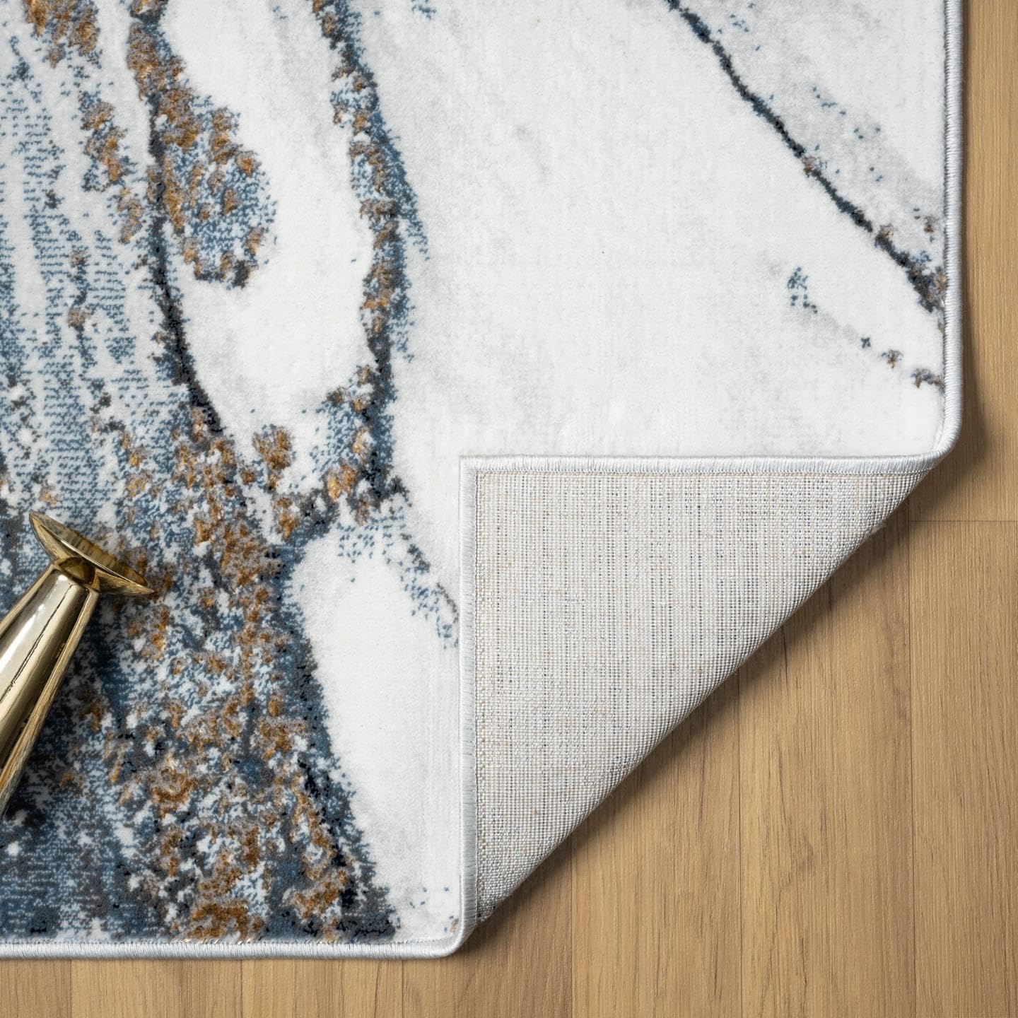 LUXE WEAVERS Francesca Collection 2190 – Alfombra abstracta de mármol azul 8×10