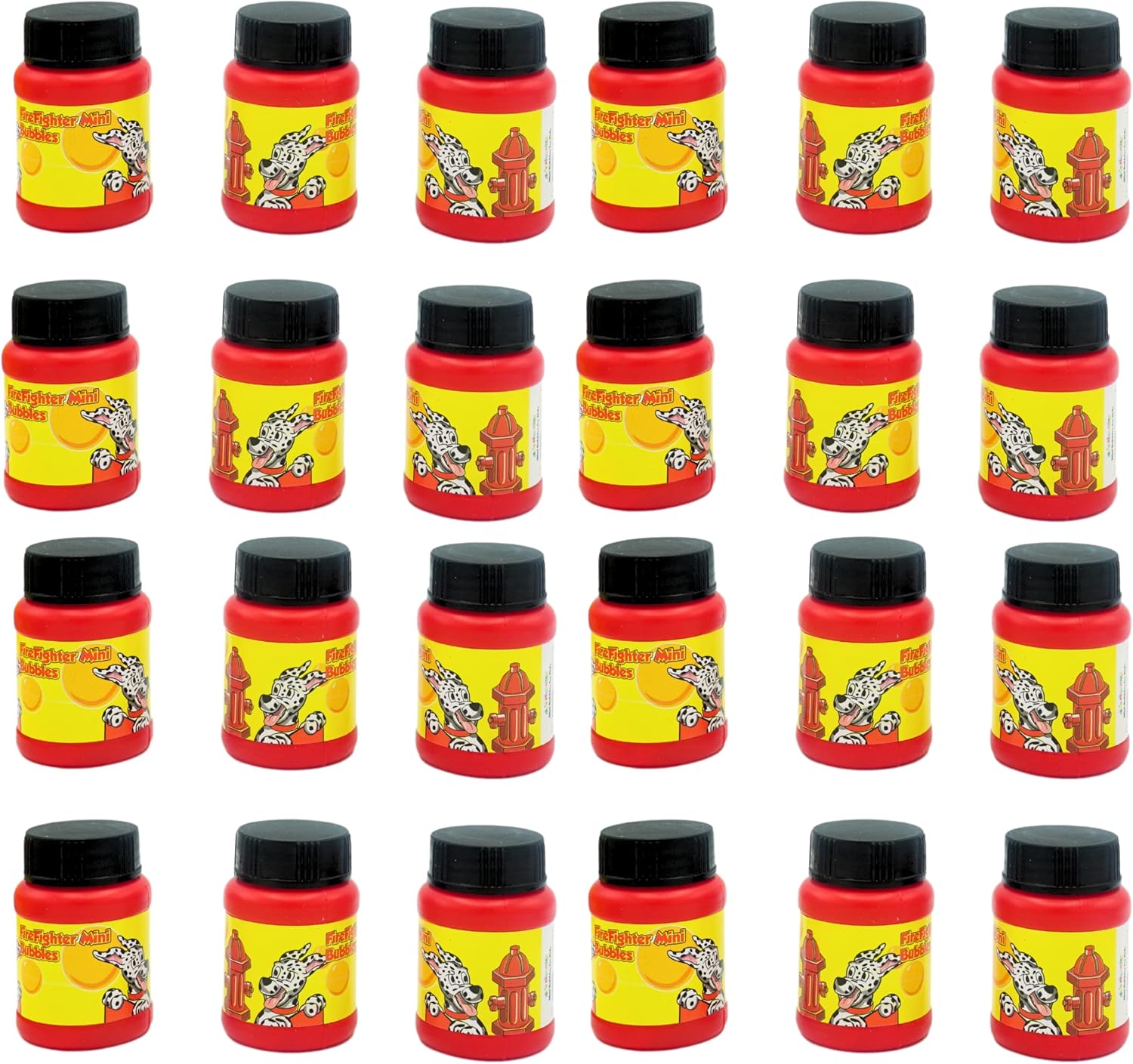 4E’s Novelty Mini botellas de burbujas a granel para bombero, recuerdos de perro de pata  suministros de fiesta de bomberos, rellenos de bolsas de