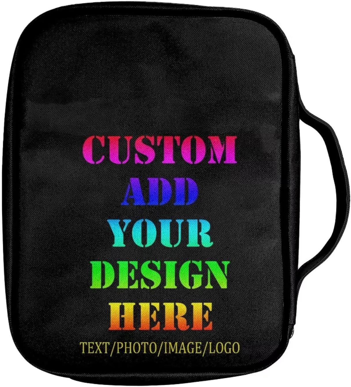 Funda para la Biblia, añade tu diseño de foto, funda de libro para mujeres y hombres, bolsa protectora con asa y bolsillo con cremallera, funda para