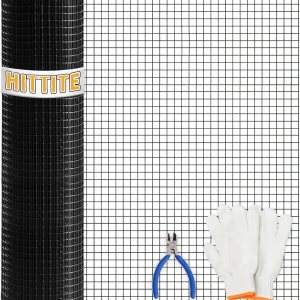 HITTITE Tela de hardware de 12 pulgada 36 x 50 pies, malla de alambre recubierta de PVC negro soldado calibre 19, malla de valla de alambre de pollo HITTITE Tela de hardware de 12 pulgada 36 x 50 pies, malla de alambre recubierta de PVC negro soldado calibre 19, malla de valla de alambre de pollo