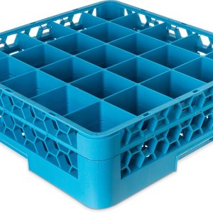 Carlisle FoodService Products Opticlean – Estante de vidrio con 25 compartimentos con 1 extensor, azul, 5.56 pulgadas Carlisle FoodService Products Opticlean – Estante de vidrio con 25 compartimentos con 1 extensor, azul, 5.56 pulgadas