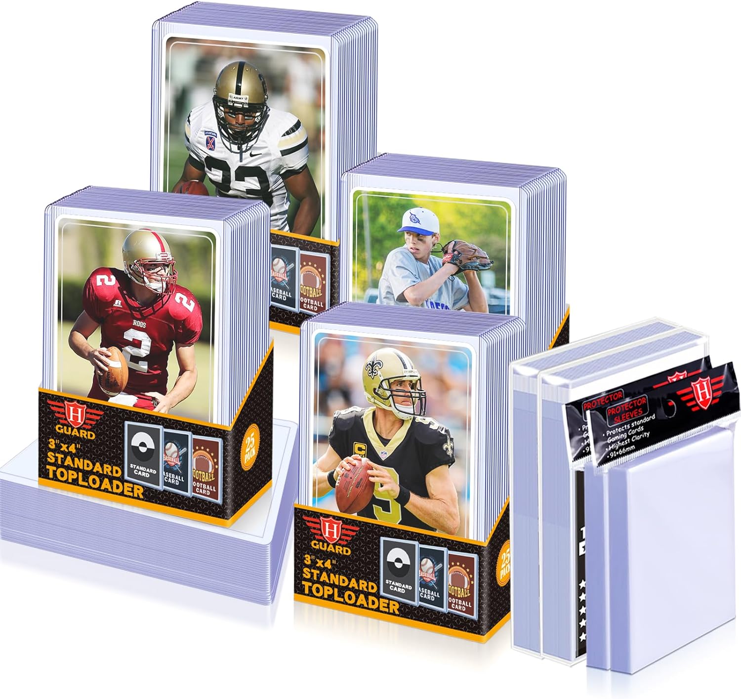 TopLoaders – 200 fundas para tarjetas y 400 fundas transparentes y suaves para tarjetas intercambiables, fundas protectoras para tarjetas Stardard,