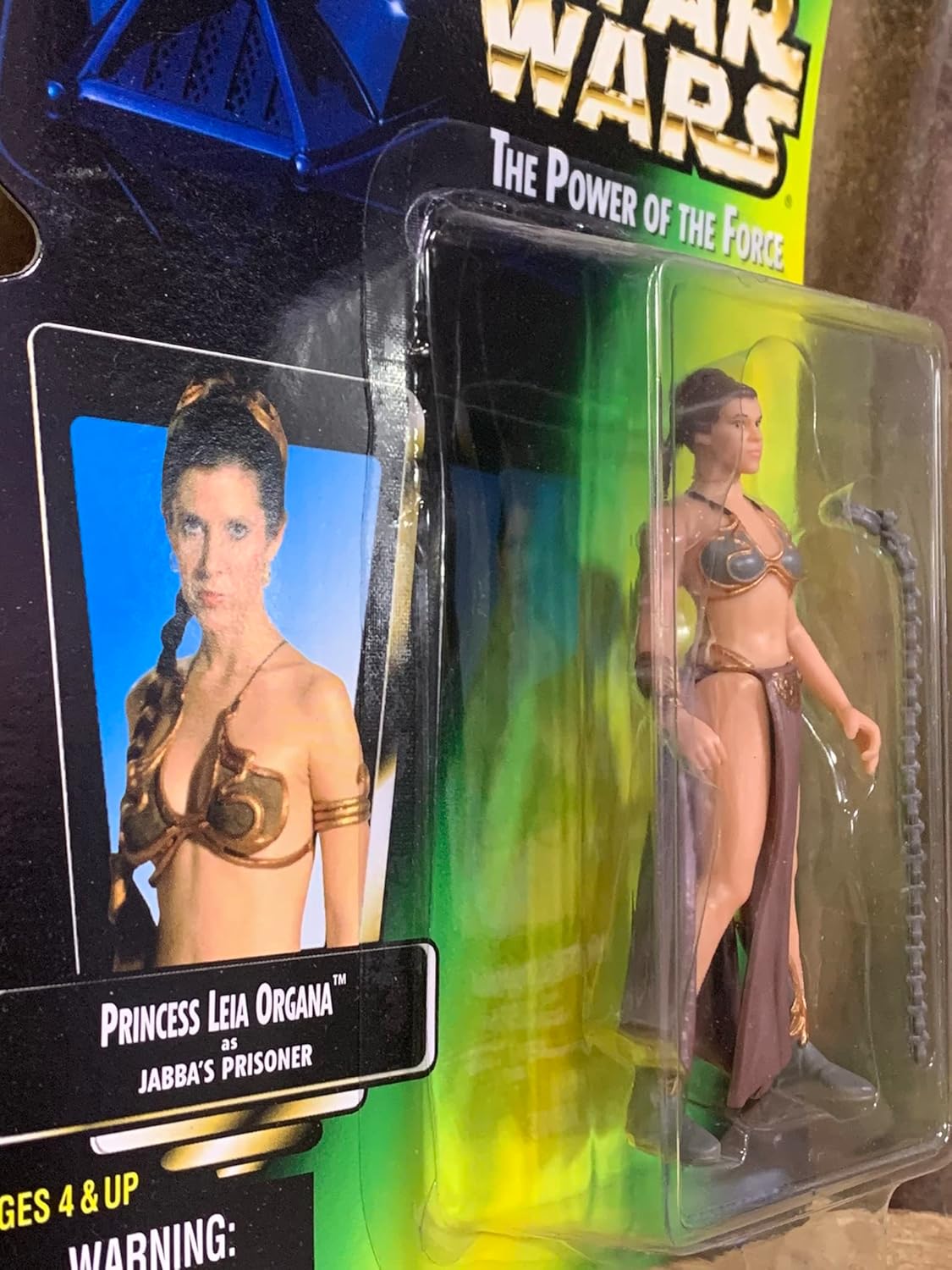 Star Wars The Power of the Force – Figura de acción de la princesa Leia Organa como prisionera de Jabba