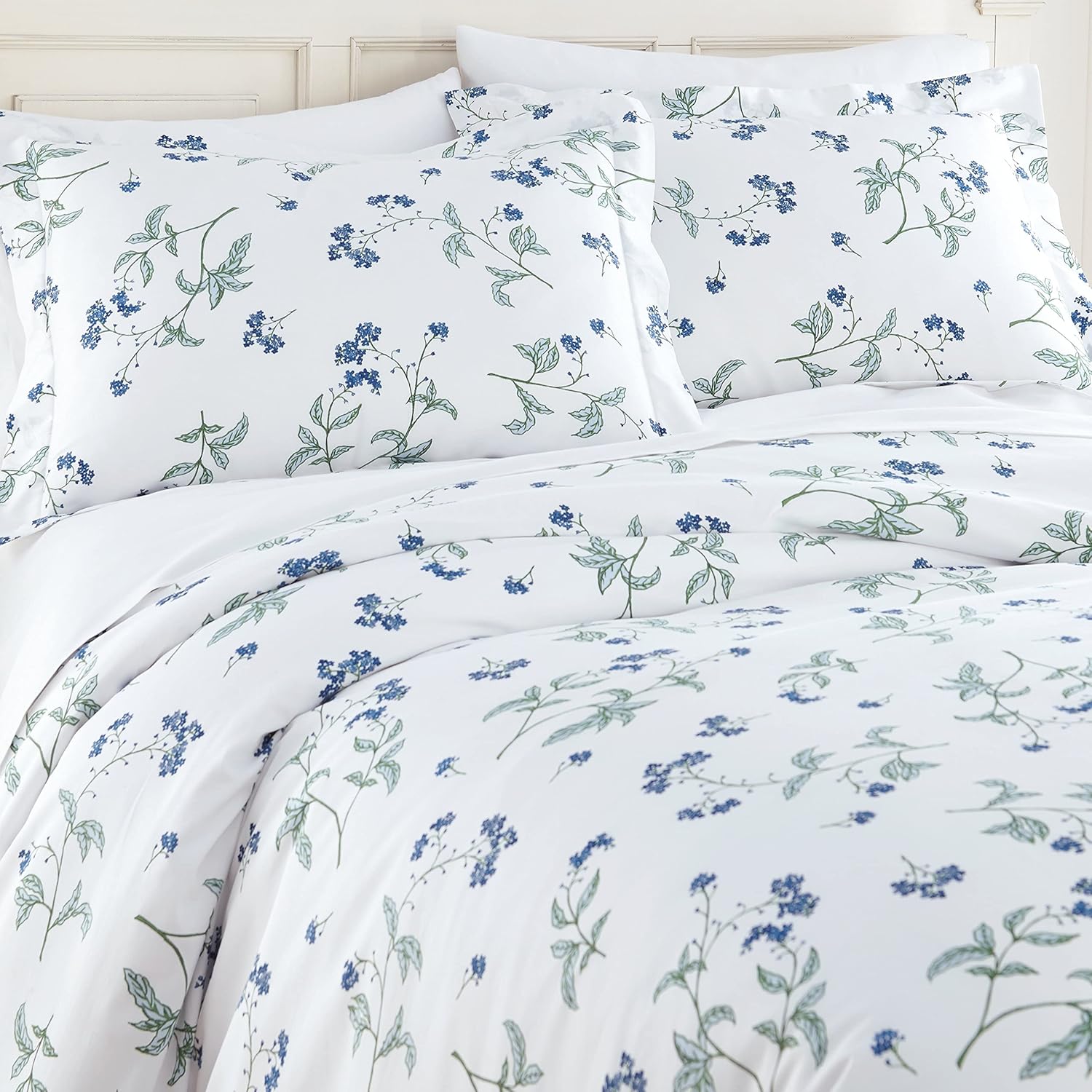 Southshore Fine Living, Inc. Brightyarn Series – Juego de funda de edredón tamaño King, ropa de cama floral California King, funda de edredón de