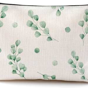 Bolsa de maquillaje de hojas verdes, bolsa de cosméticos florales de hojas verdes para mujeres, regalos para amantes de las plantas, regalos para Bolsa de maquillaje de hojas verdes, bolsa de cosméticos florales de hojas verdes para mujeres, regalos para amantes de las plantas, regalos para
